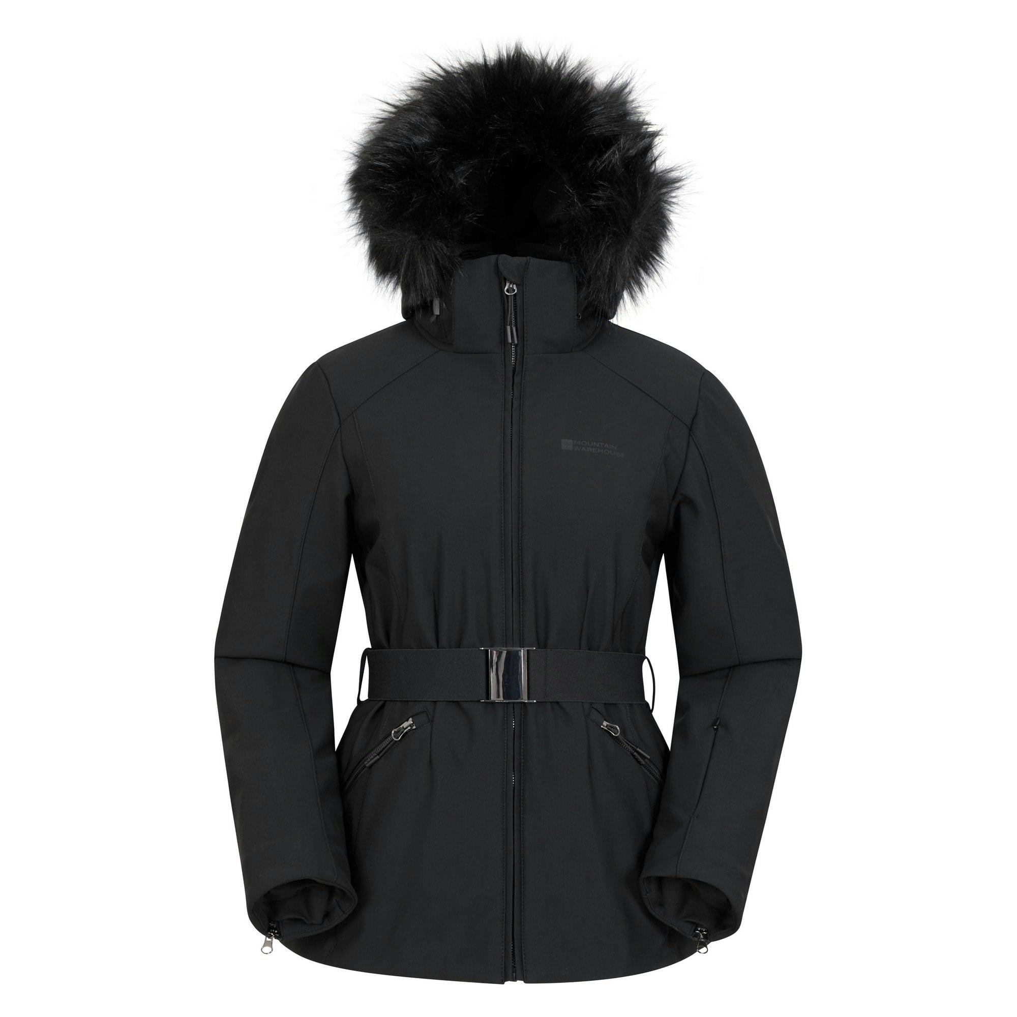 Mountain Warehouse Women's Black Swiss Recco Ski Jacket - 12 Uk