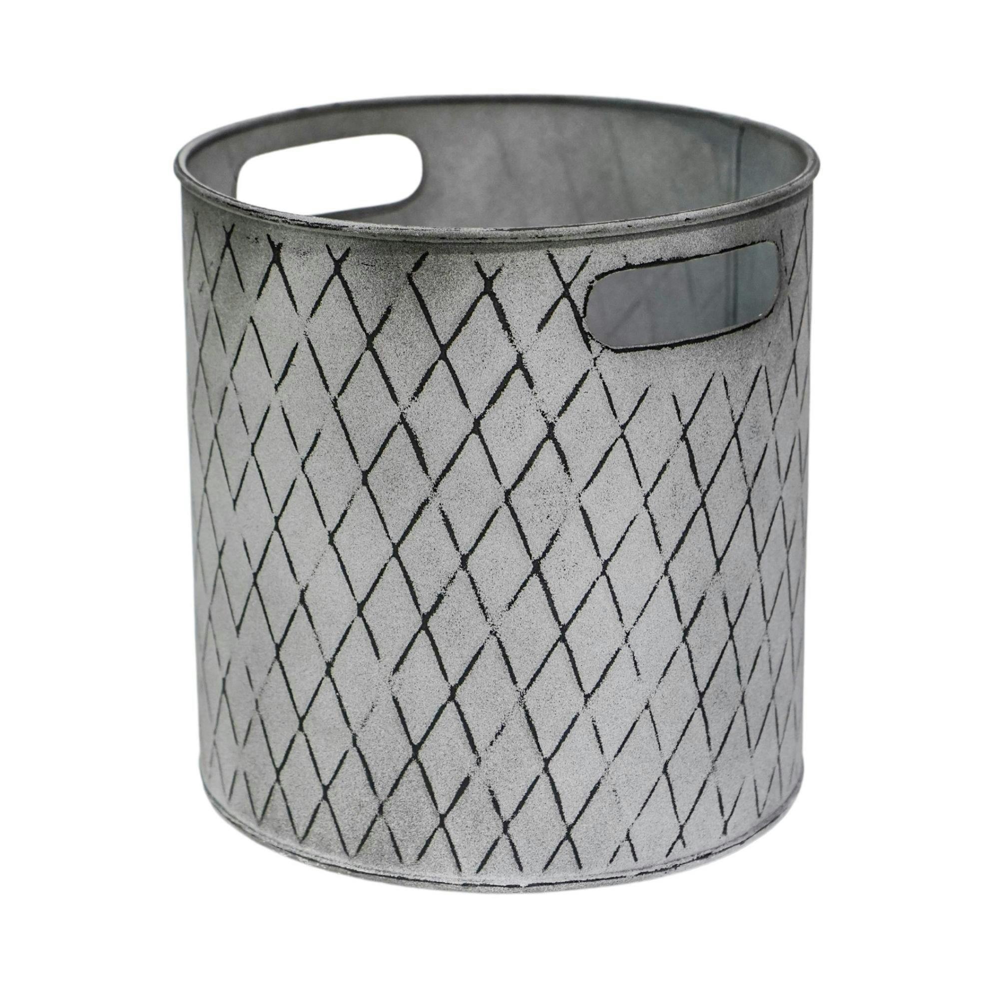 Ivyline Indoor Christmas Tree Bucket Zinc - 28Cm