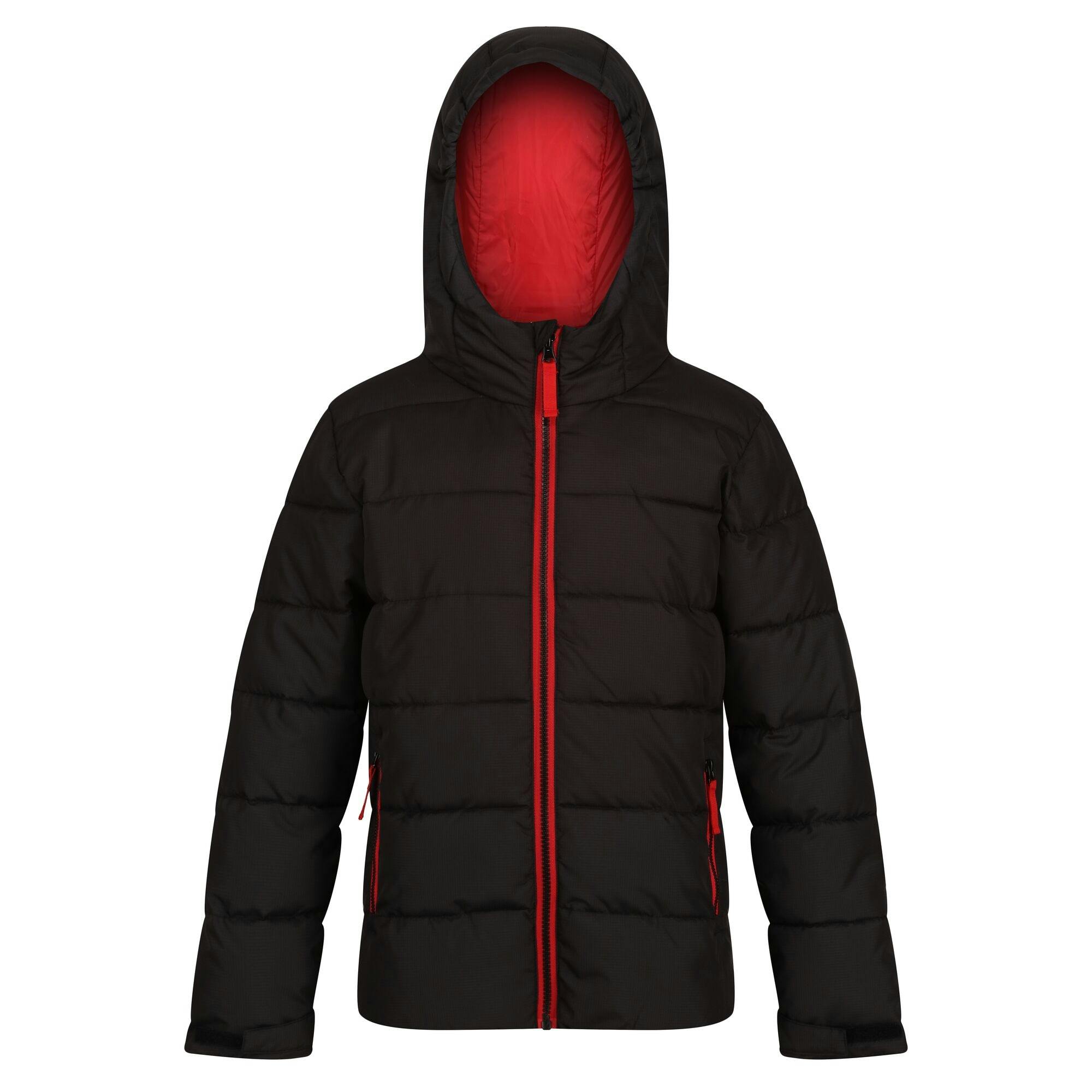 Regatta Black/Red Professional Kids Thermal Padded Jacket - /Classic - 34In - /Classic - 100% Polyester