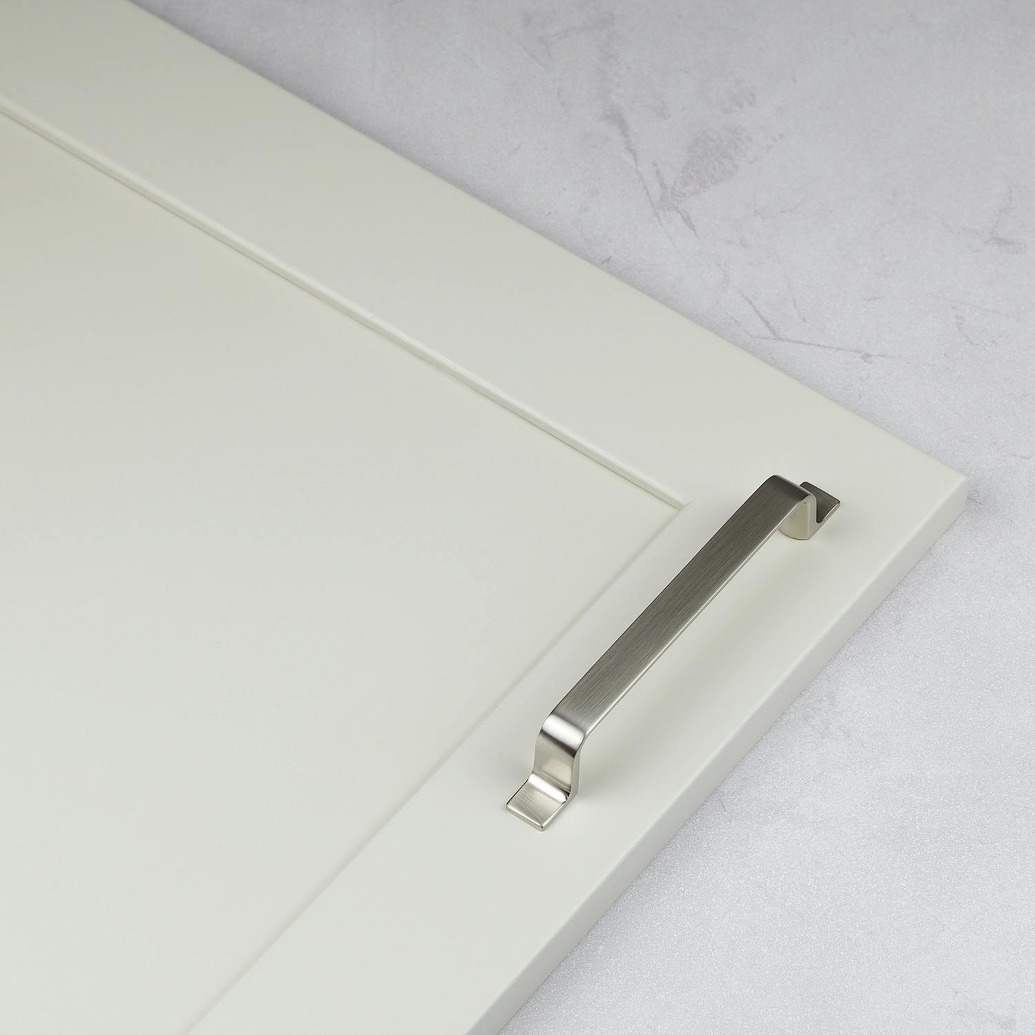 Rackhams Brushed Nickel Strap Handles - 128Mm Handle