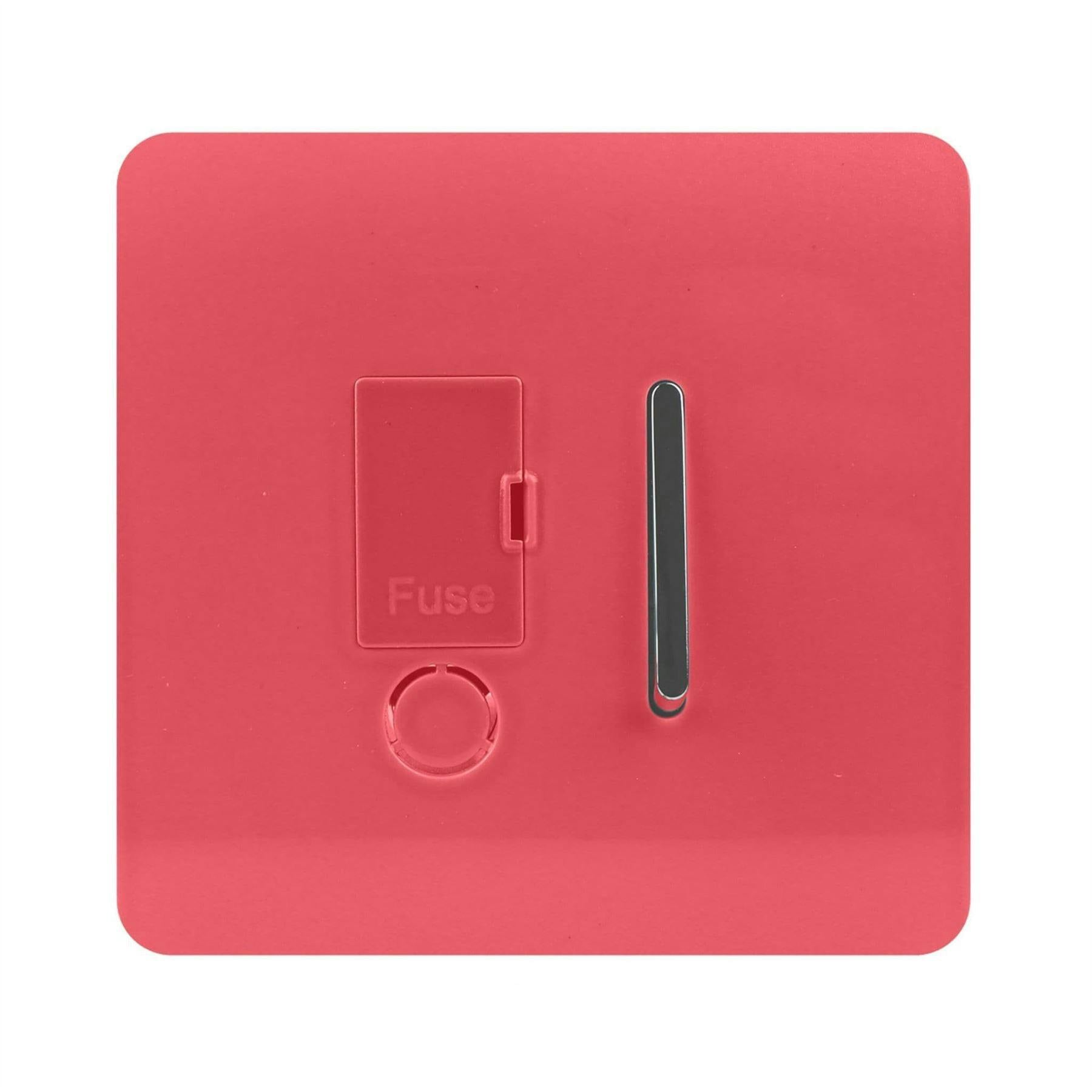 Trendi Switch Red 13 Amp Fused Spur With Flex Outlet In Strawberry - Image 6