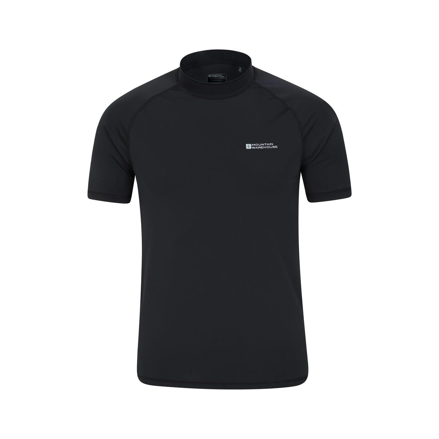 Mountain Warehouse Men's Black Uv Protection Rash Guard - Xl - 82% Nylon/18% Elastane
