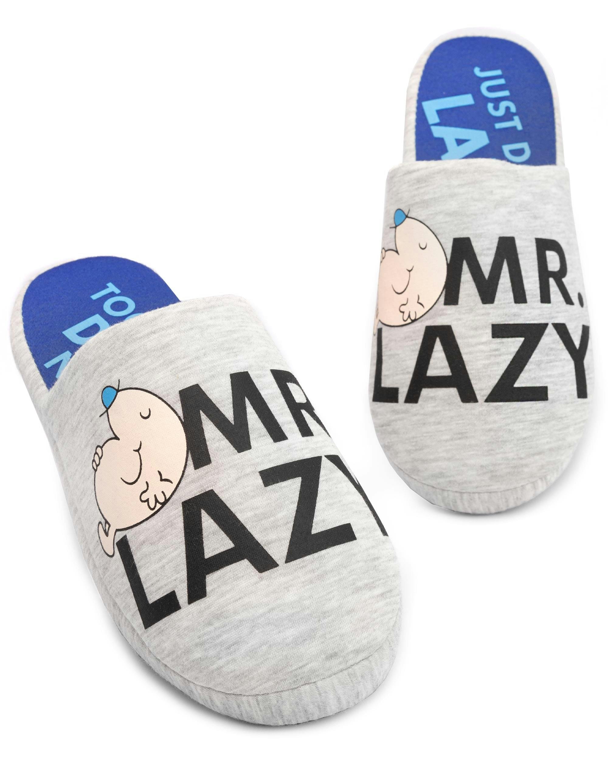 Vanilla Underground Men's Grey Mr. Mr Lazy Mule Slippers - 7-8 Uk