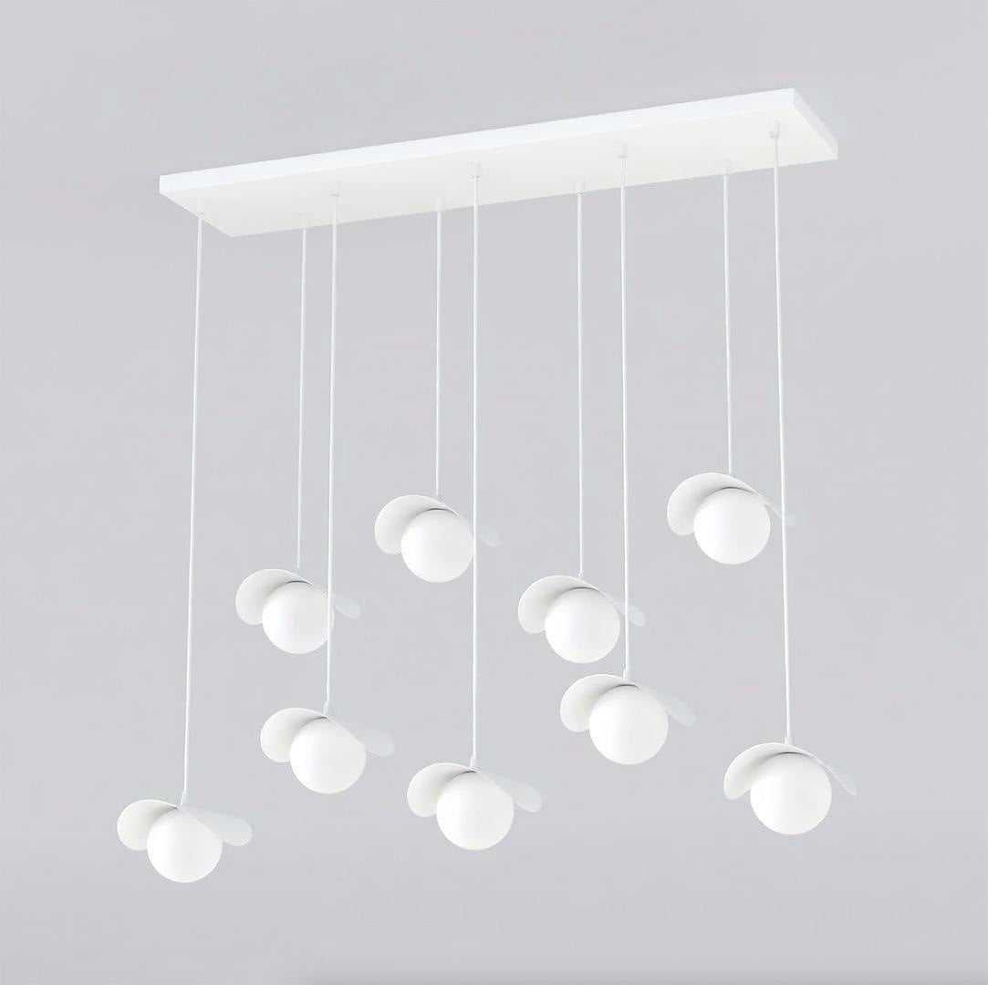 Emibig White Ritual Pendant Lamp 9 X G9 With Shade