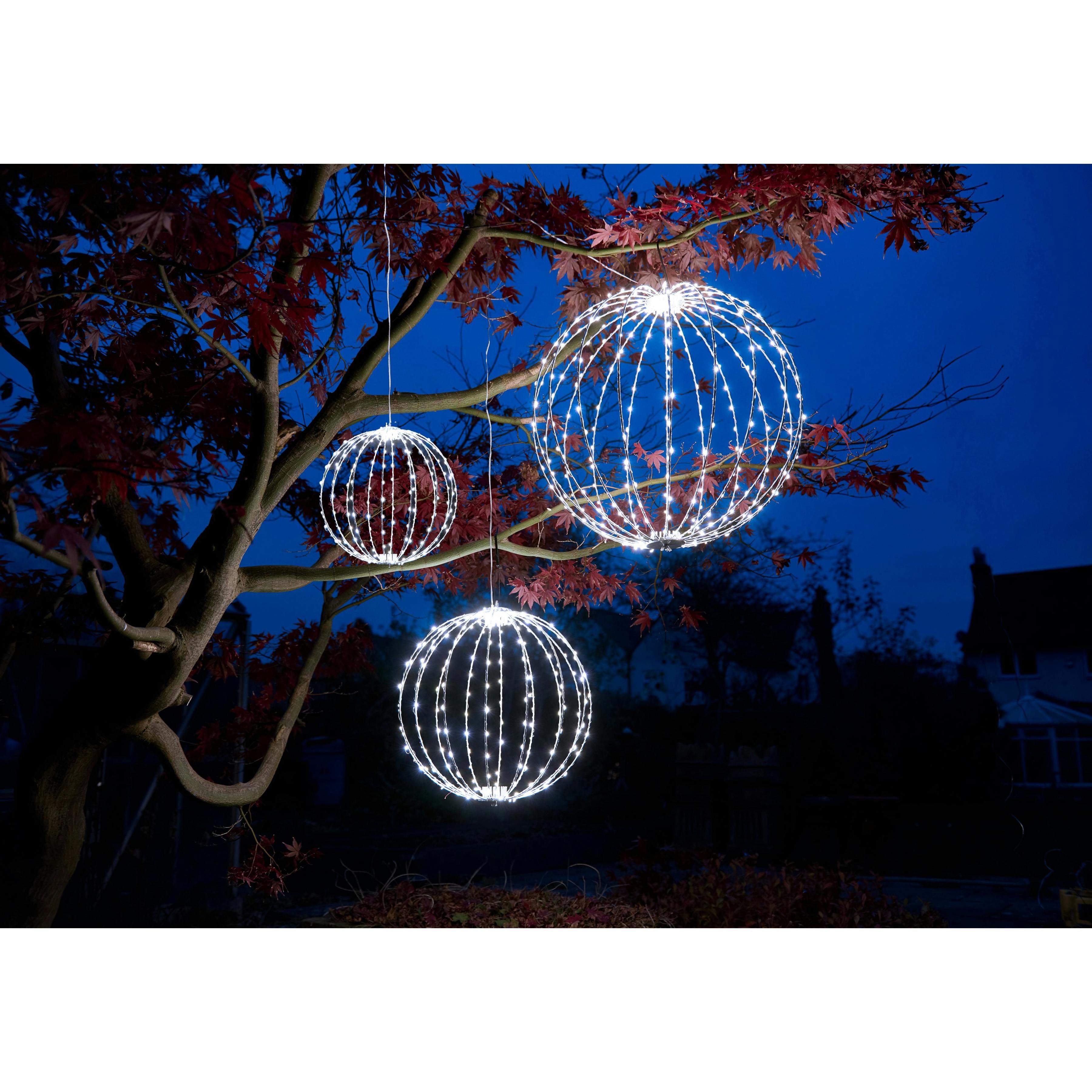 Rackhams White 240 Led Twinkling Orb Cool 40Cm Lv - One Size - Image 3