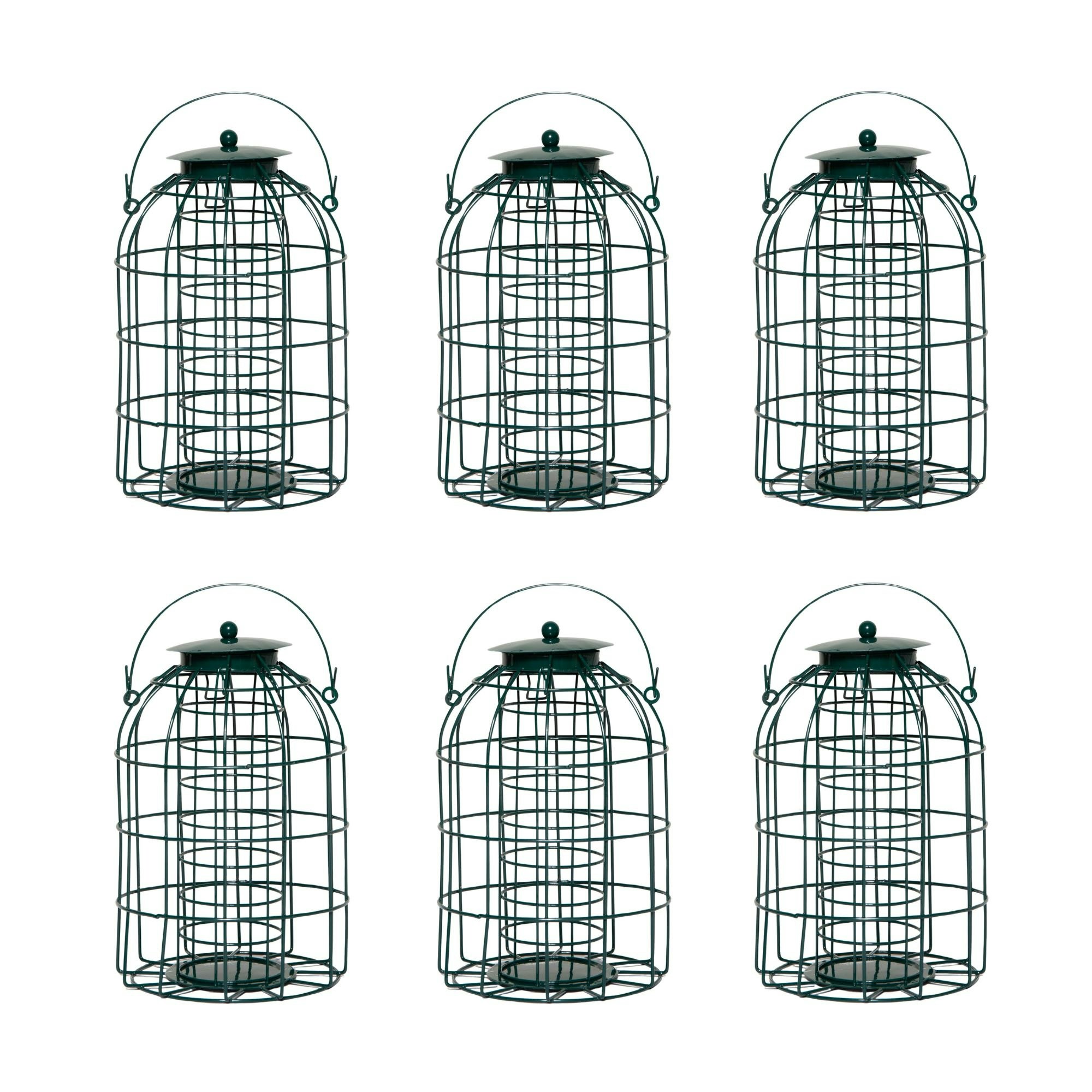 Rackhams Pack Of 6 Wild Bird Fat Ball Feeder With Squirrel Guard