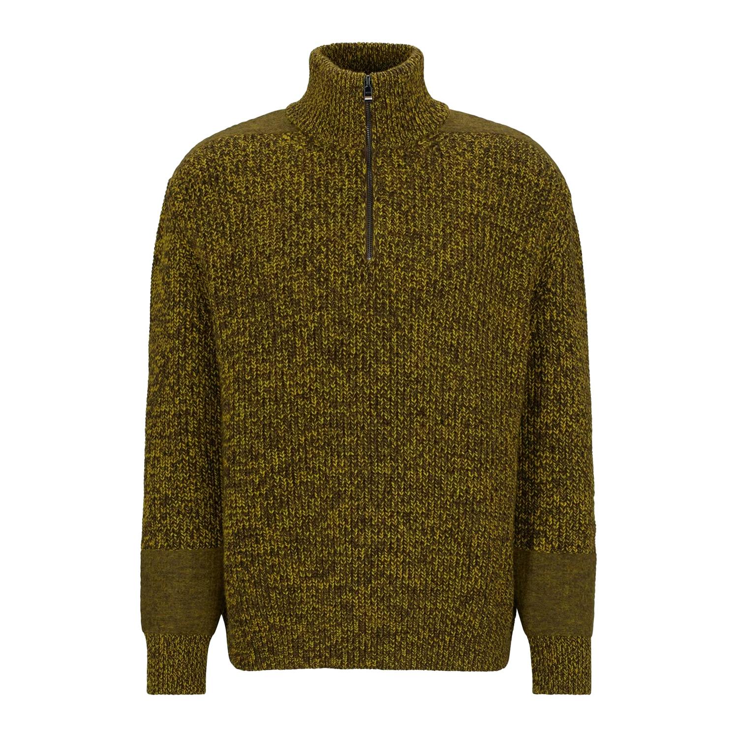 Boss Men's Green Regular Sweater Top - Xxl - 100% Mixed
