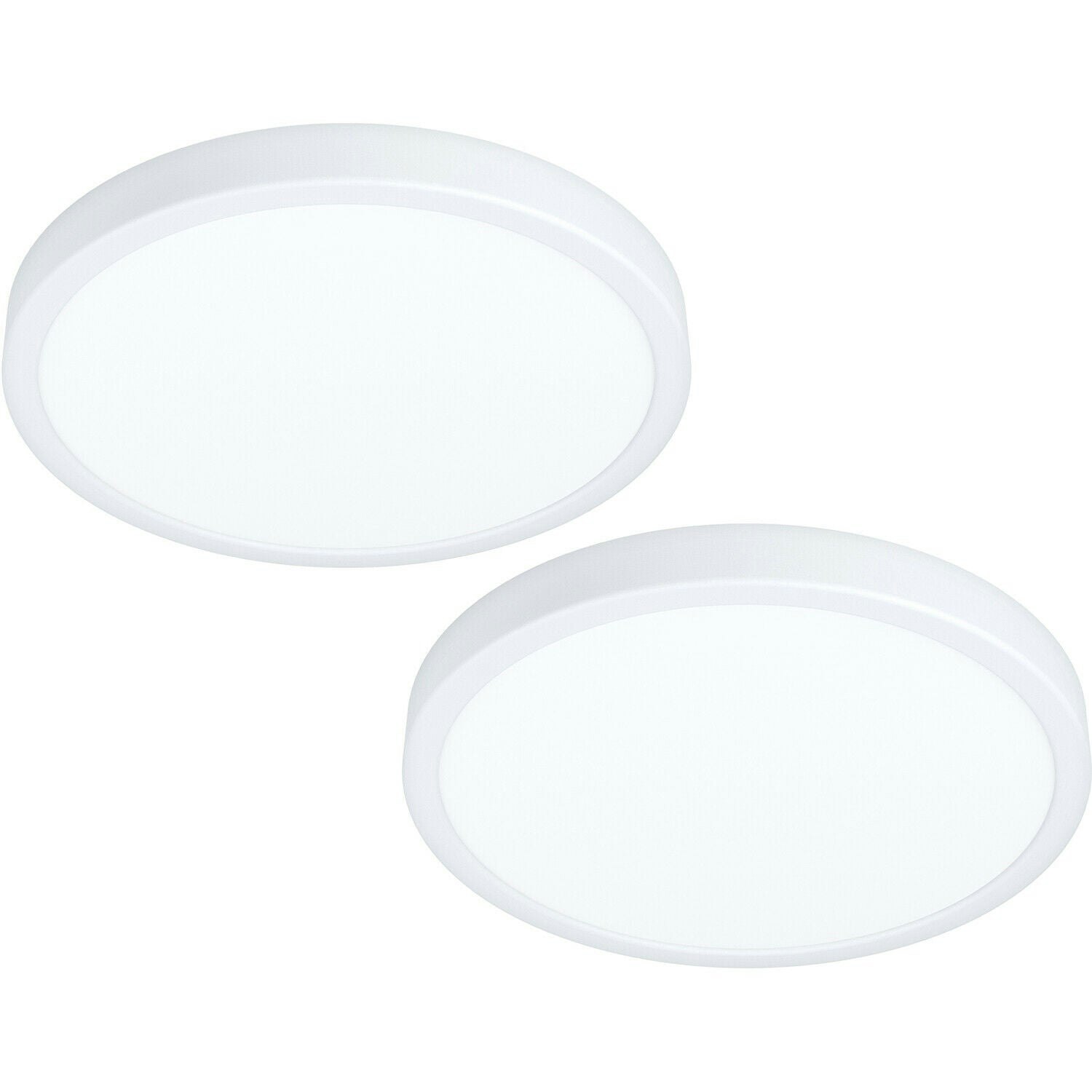 Rackhams Light/White Pack Wall Flush Ceiling Colour Shade Plastic Led 20W Incl Size 2