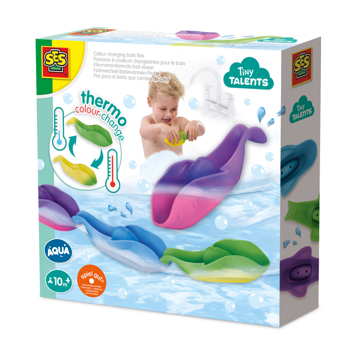 Ses Creative Green/Yellow/Purple Colour Changing Bath Fish