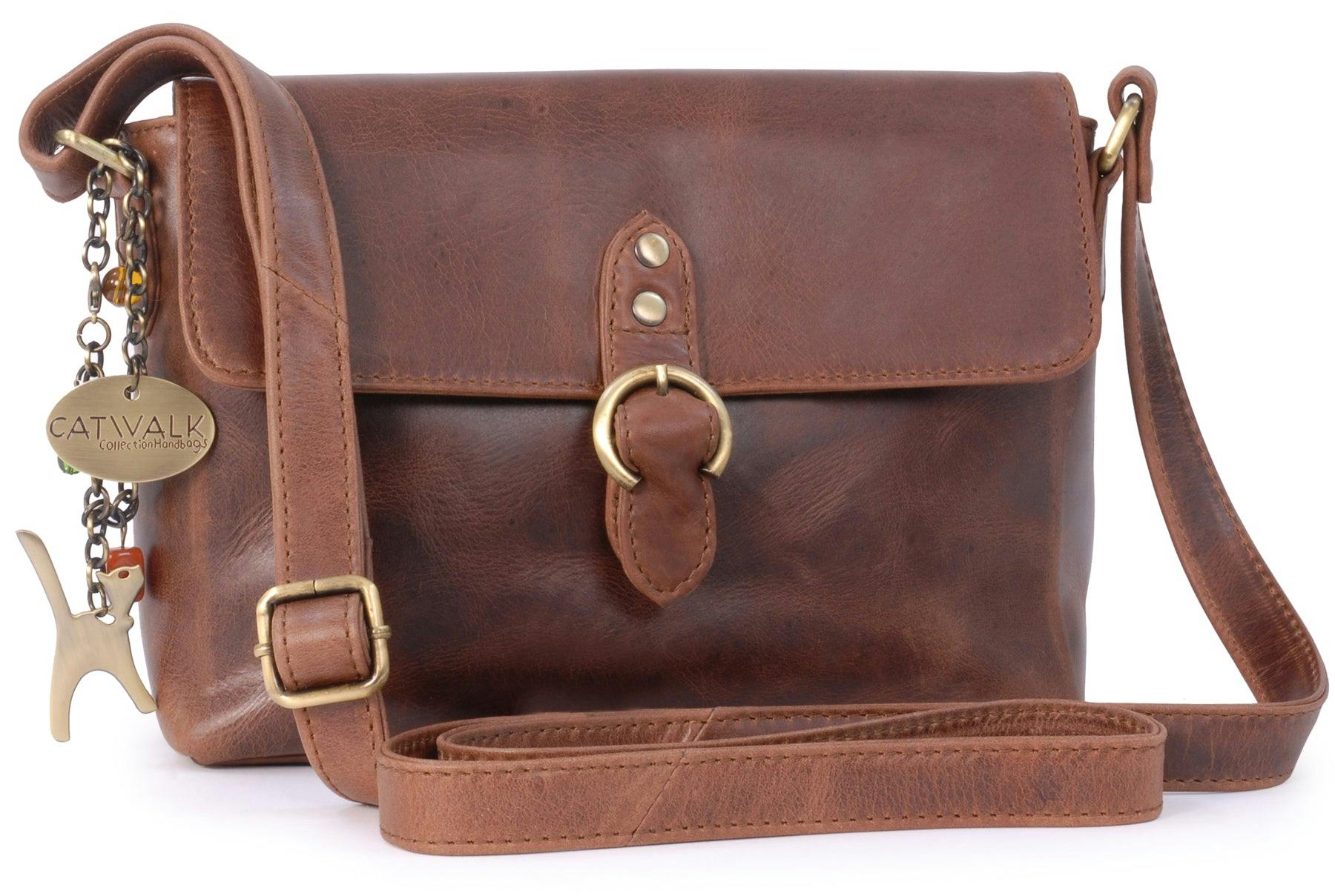 Catwalk Collection Handbags Brown Freya - Crossbody Bag