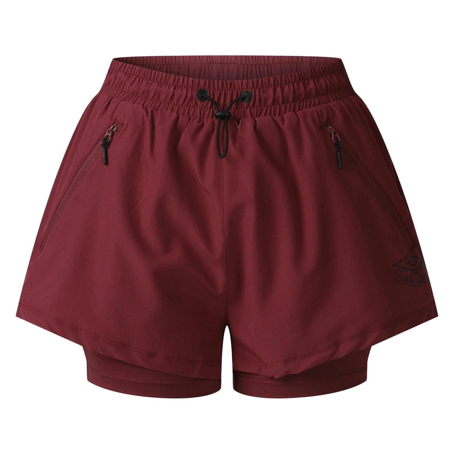 Umbro Women's Pro Training Hybrid Short - Plum - Plum - 14 Uk