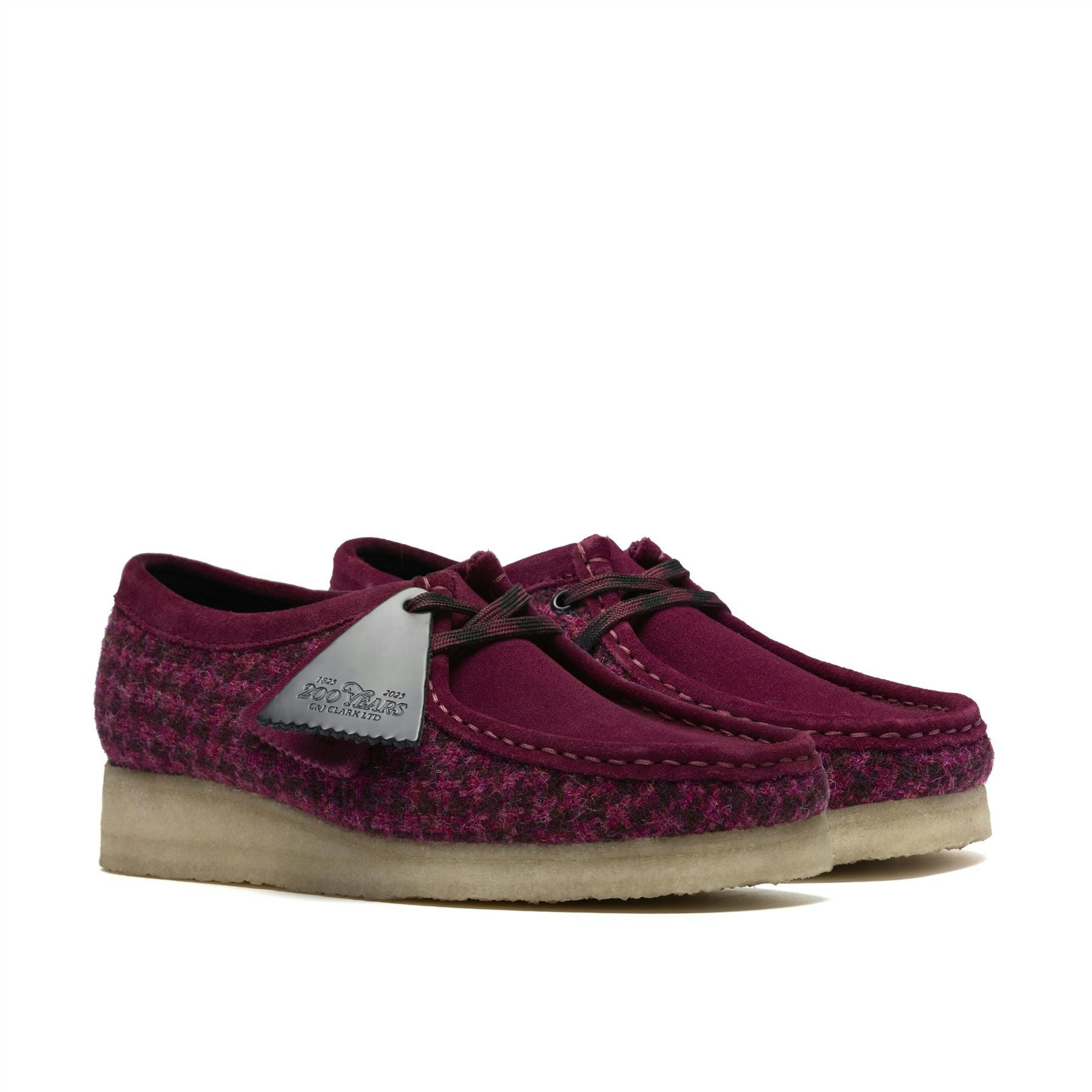 Clarks Originals Women's Purple Wallabee Harris Tweed Shoes - Uk 3