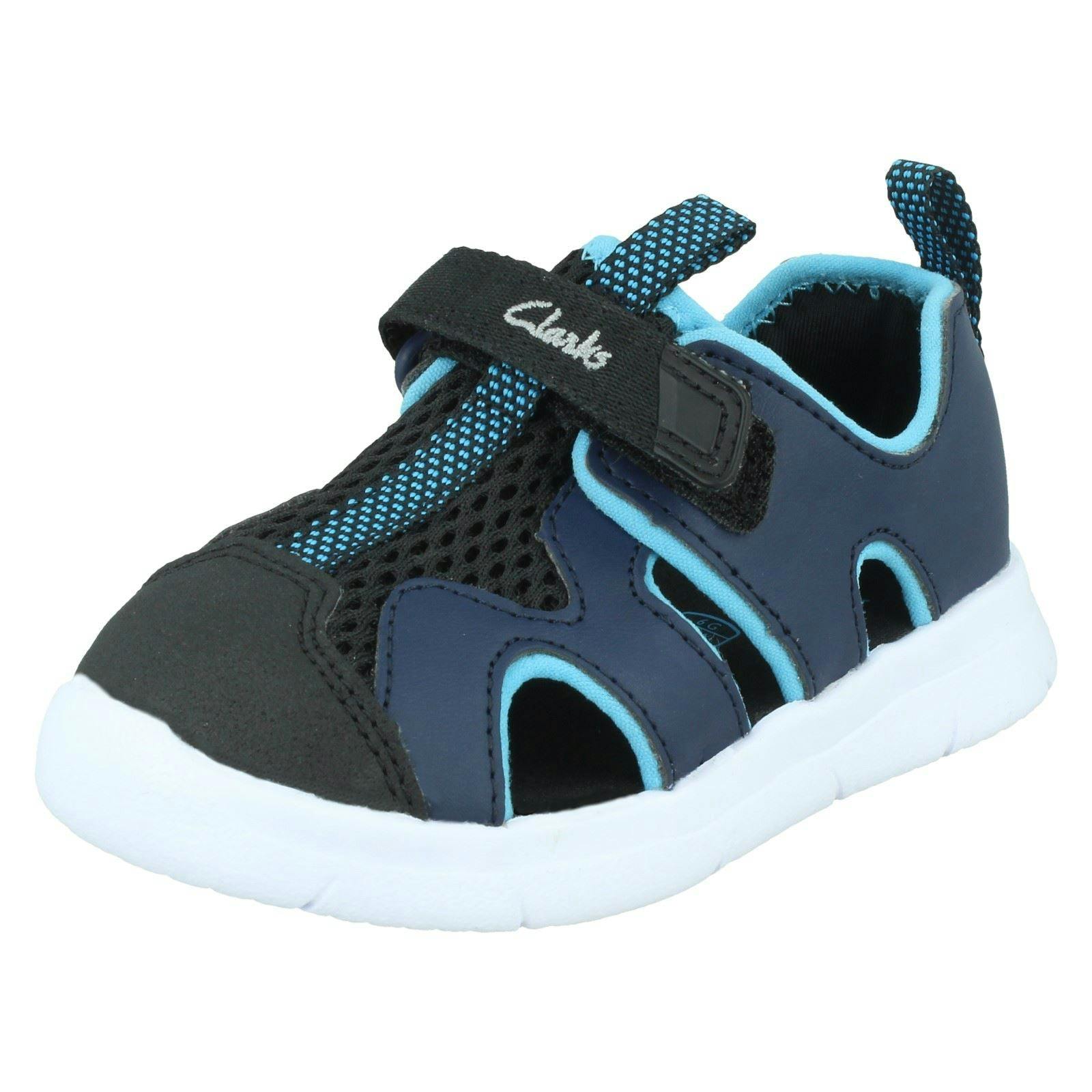 Clarks Childrens Casual Summer Sandals Ath Surf T - Navy - Uk 4 Infant