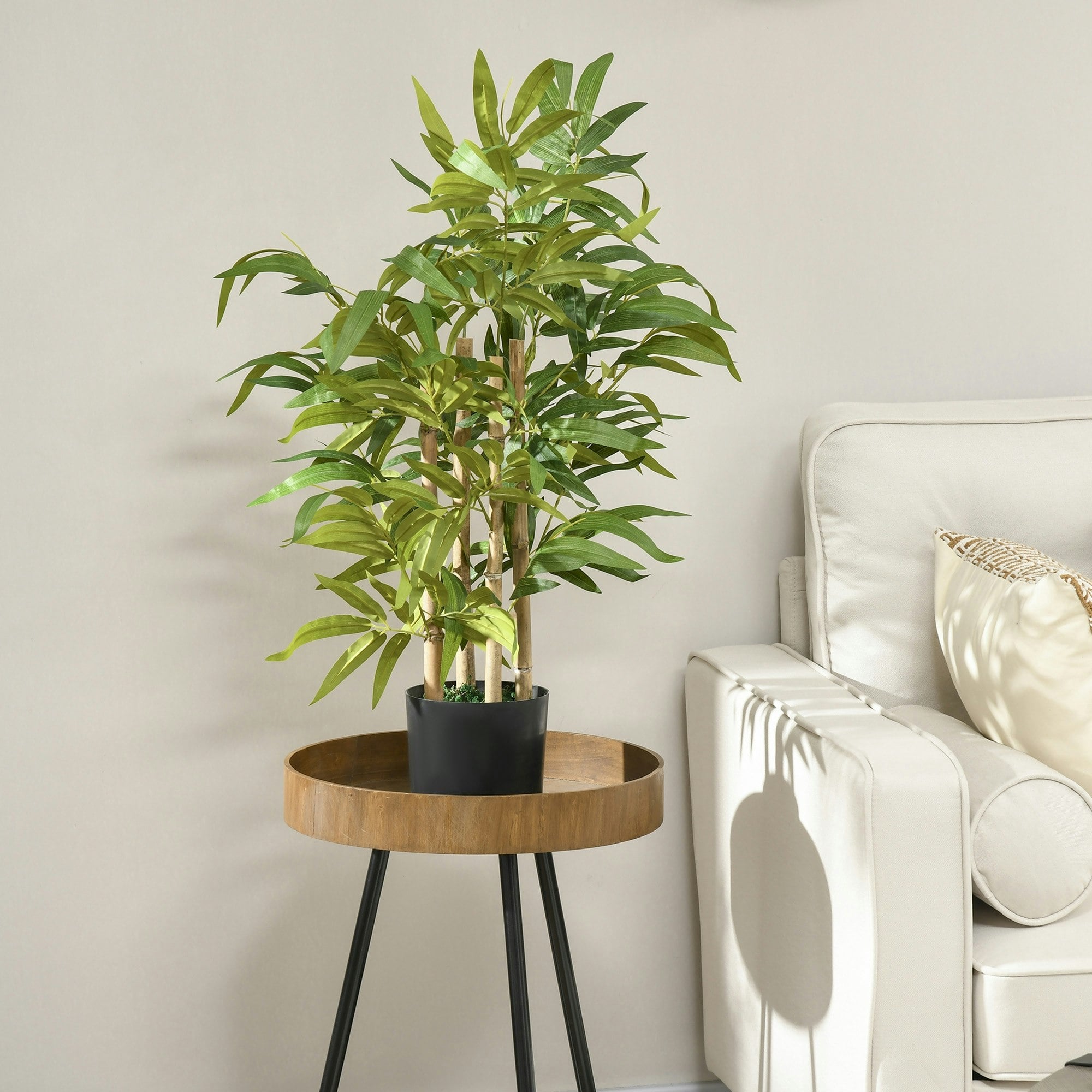 Homcom Unisex Green Decorative Artificial Plants Bamboo For Indoor Outdoor Desk Potted In - Image 3
