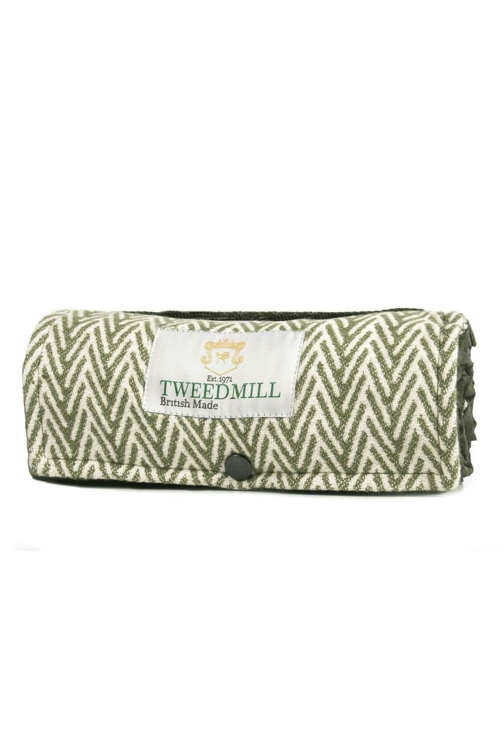 Homespace Direct Tweedmill Wool Picnic Rug Walker Companion - Olive - Image 3
