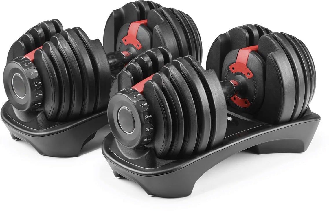 Strongology Home Fitness Pair Adjustable Smart Dumbbell From 2.5Kg Up To 24Kg Training Weights