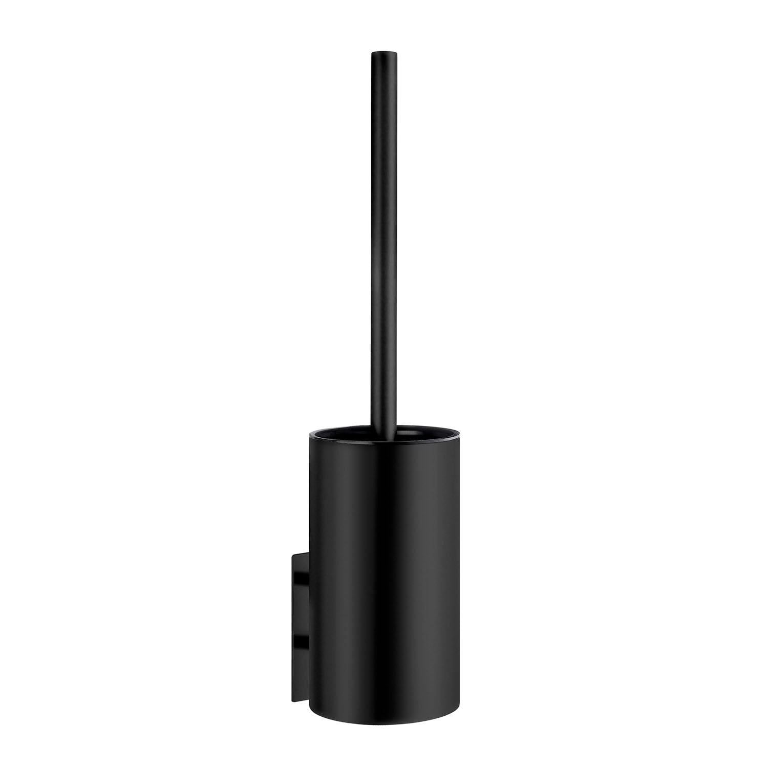 Beslagsboden Black Stainless Steel Toilet Brush And Holder Self Adhesive Bathroom Wall Mounted