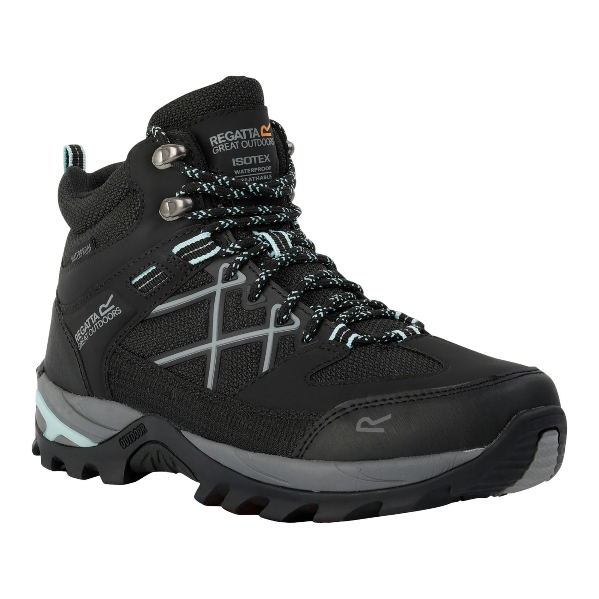 Regatta Women's Black Samaris Iii Walking Boots - /Bleached Aqua - 6 Uk - /Bleached Aqua - 100% Mixed