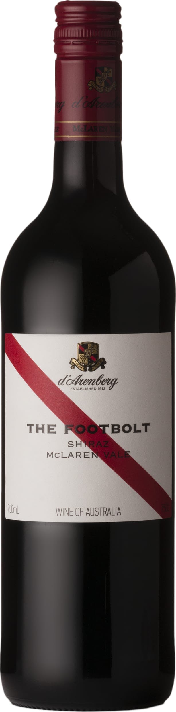 Various Wine Red/Black D Arenberg The Footbolt Shiraz 2022 75Cl - Pack Of 6