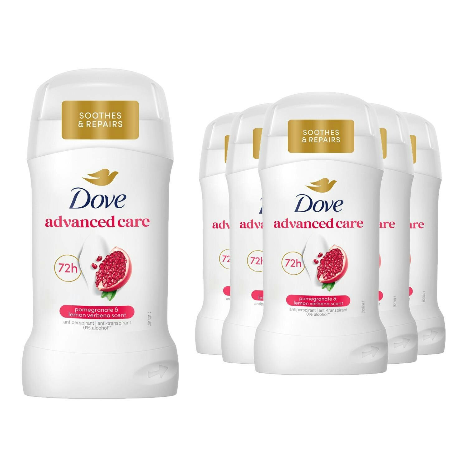 Dove Go Fresh Anti-Perspirant Deo Stick 50Ml 6 Pack, 72H Sweat Protection