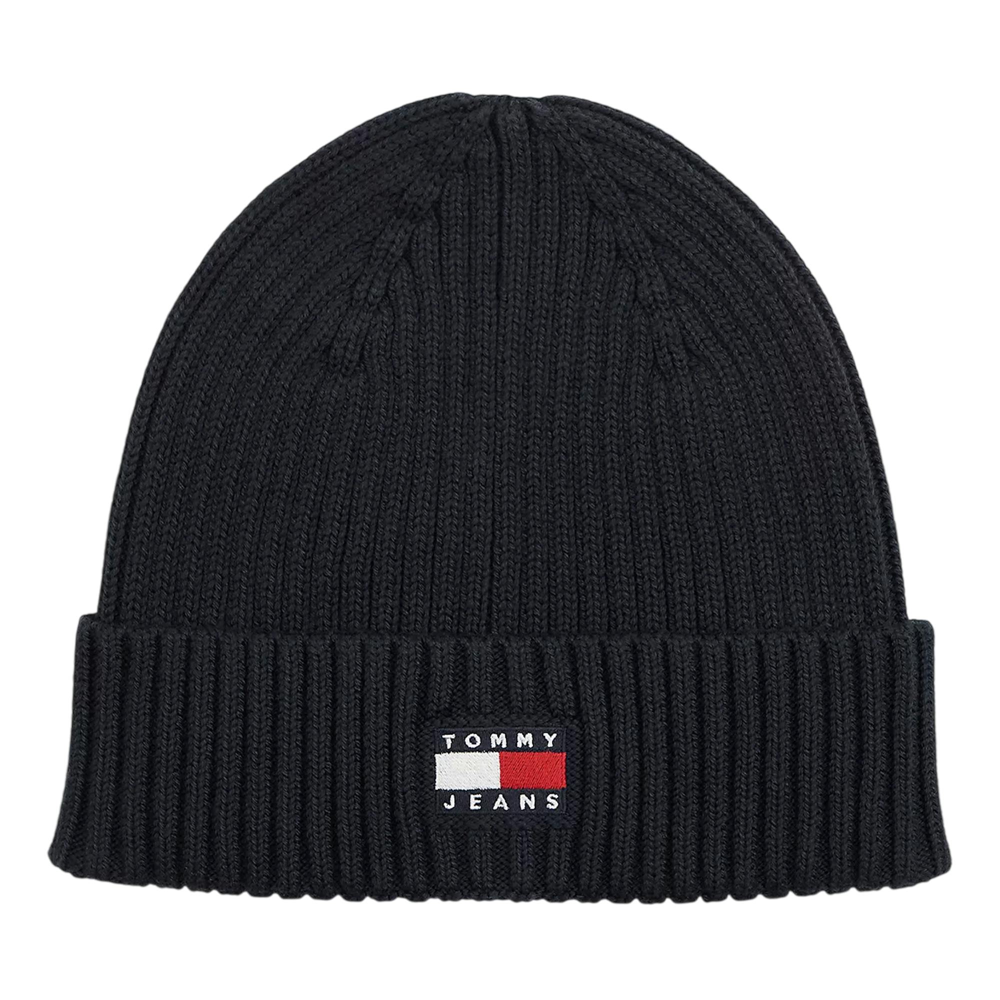 Tommy Jeans Unisex Dark Adult Core Logo Knitted Beanie - Navy - One Size - Navy