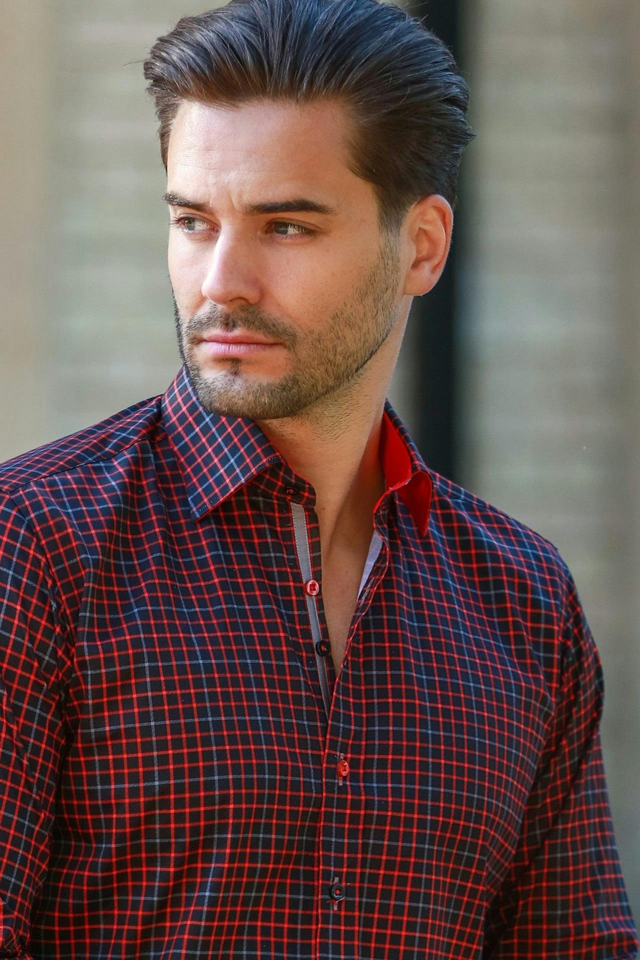 Claudio Lugli Black Signature Check Print Shirt - Image 2