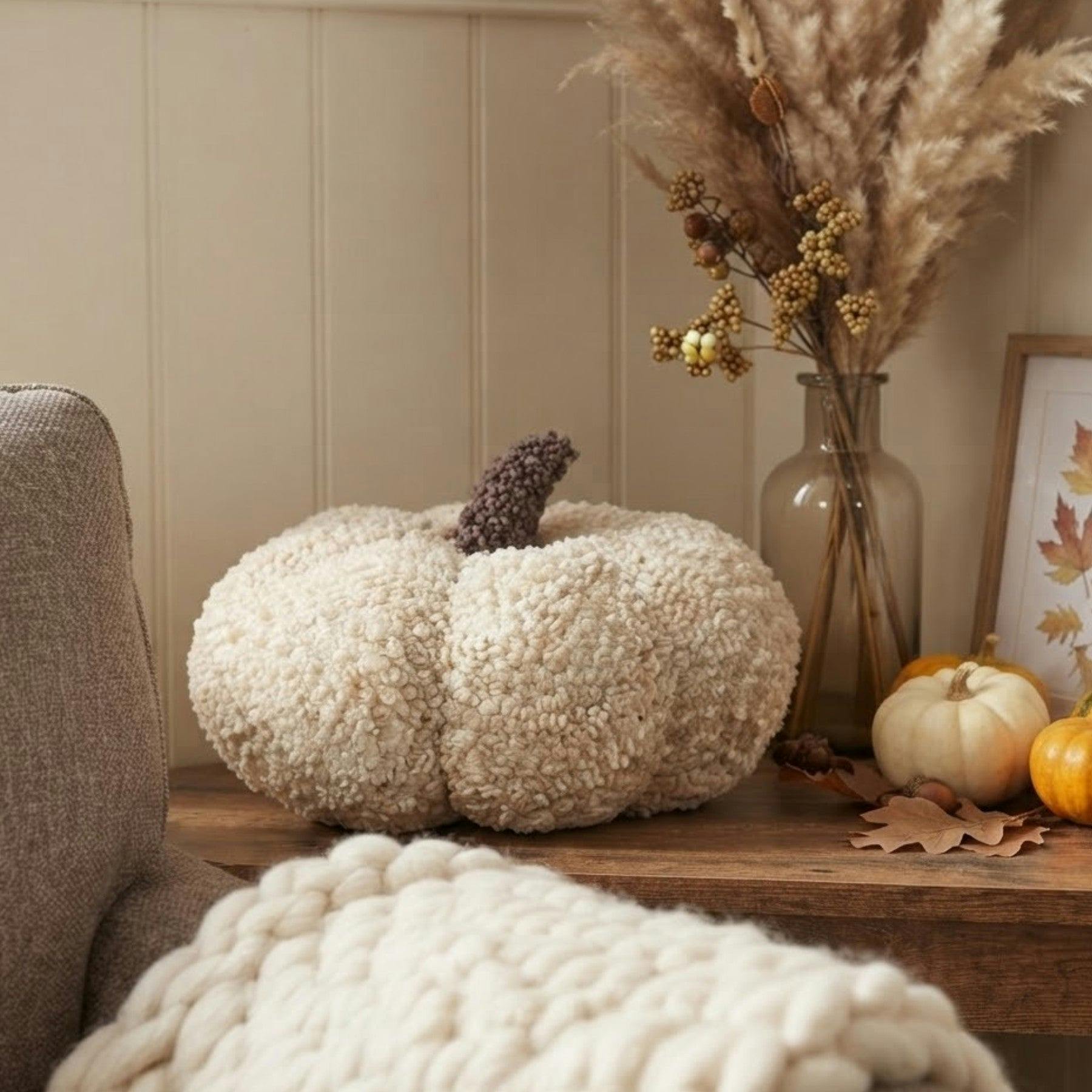Pumpkin Cushion Neutral 20.00cm Decorative Sofa Home Accessory - Image 3