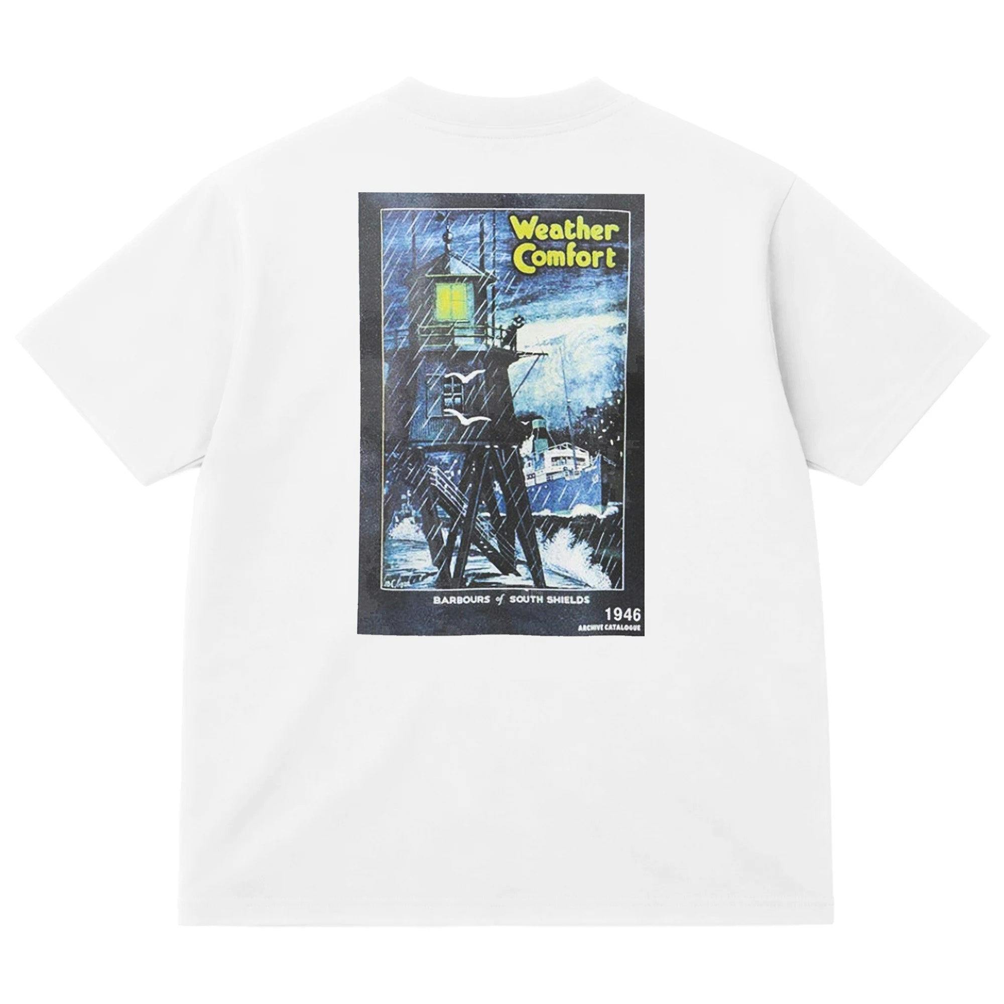 Barbour White 1946 Graphic Oversize T-Shirt - Medium