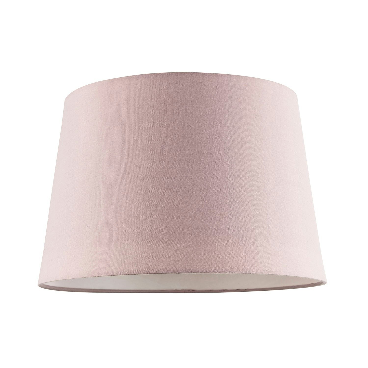Rackhams Pink/White Blush Cotton Fabric 12Inch Drum Lampshade With Cotton Inner