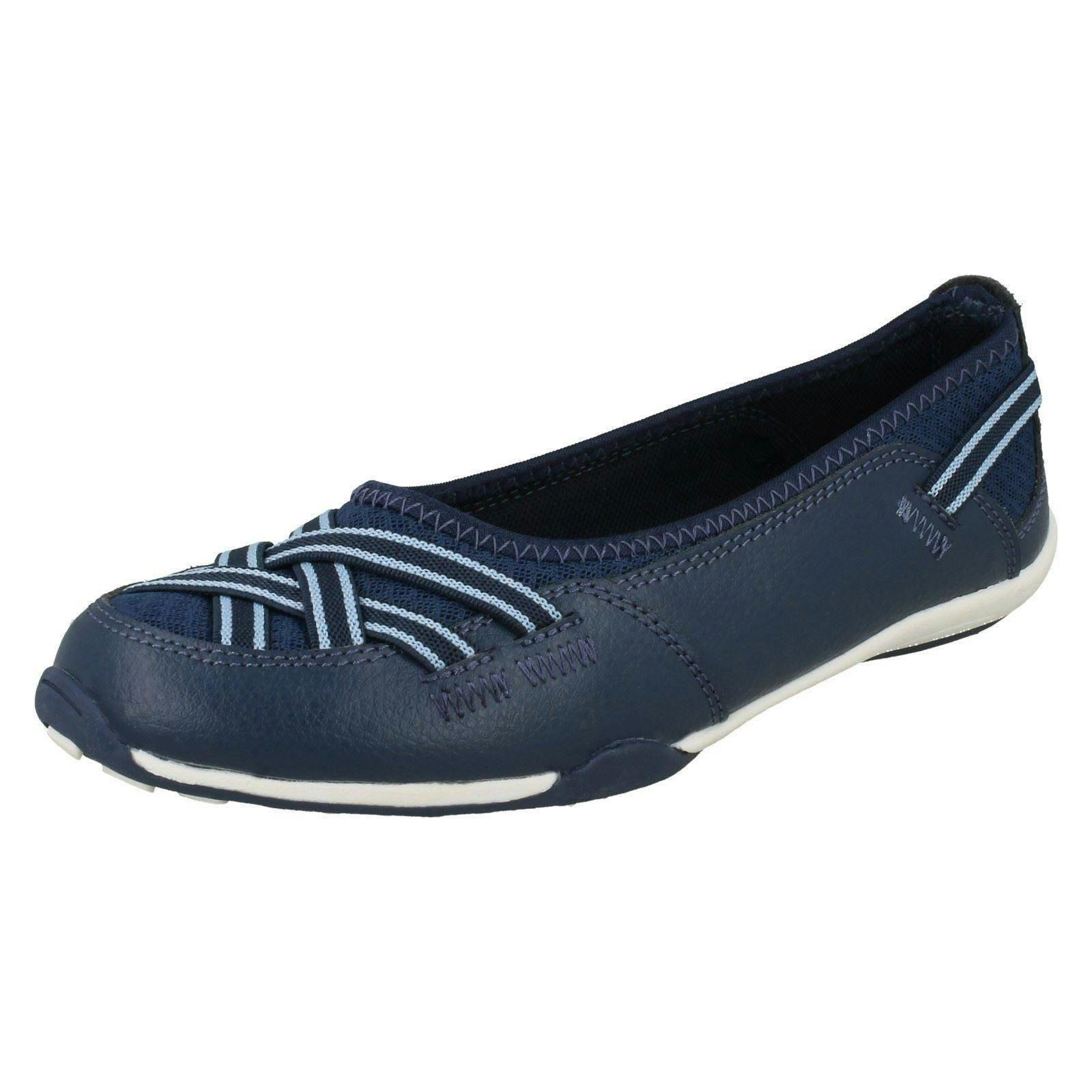 Down To Earth Women's Flat Shoes - Navy - Uk 7