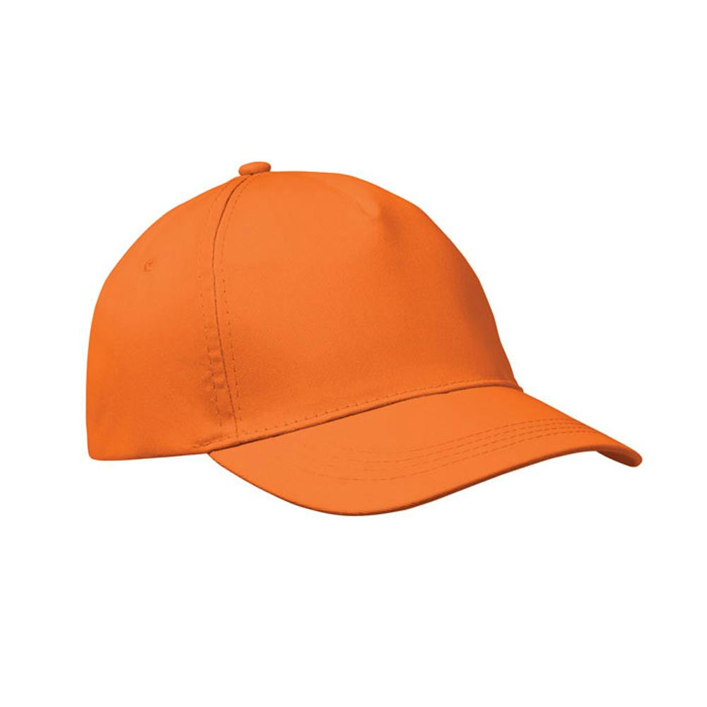 Midocean Orange Buzz 5 Panel Baseball Cap - One Size - 100% Mixed