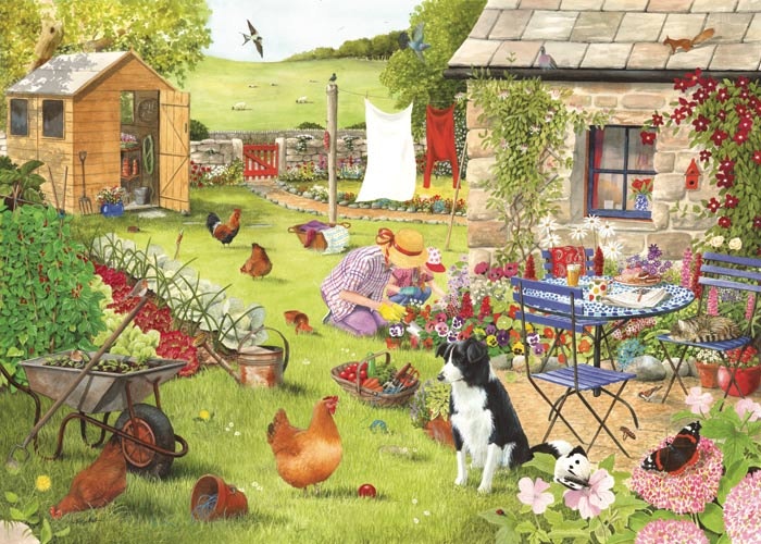 The House Of Puzzles Grandma's Garden - Big 500 Piece Jigsaw Puzzle