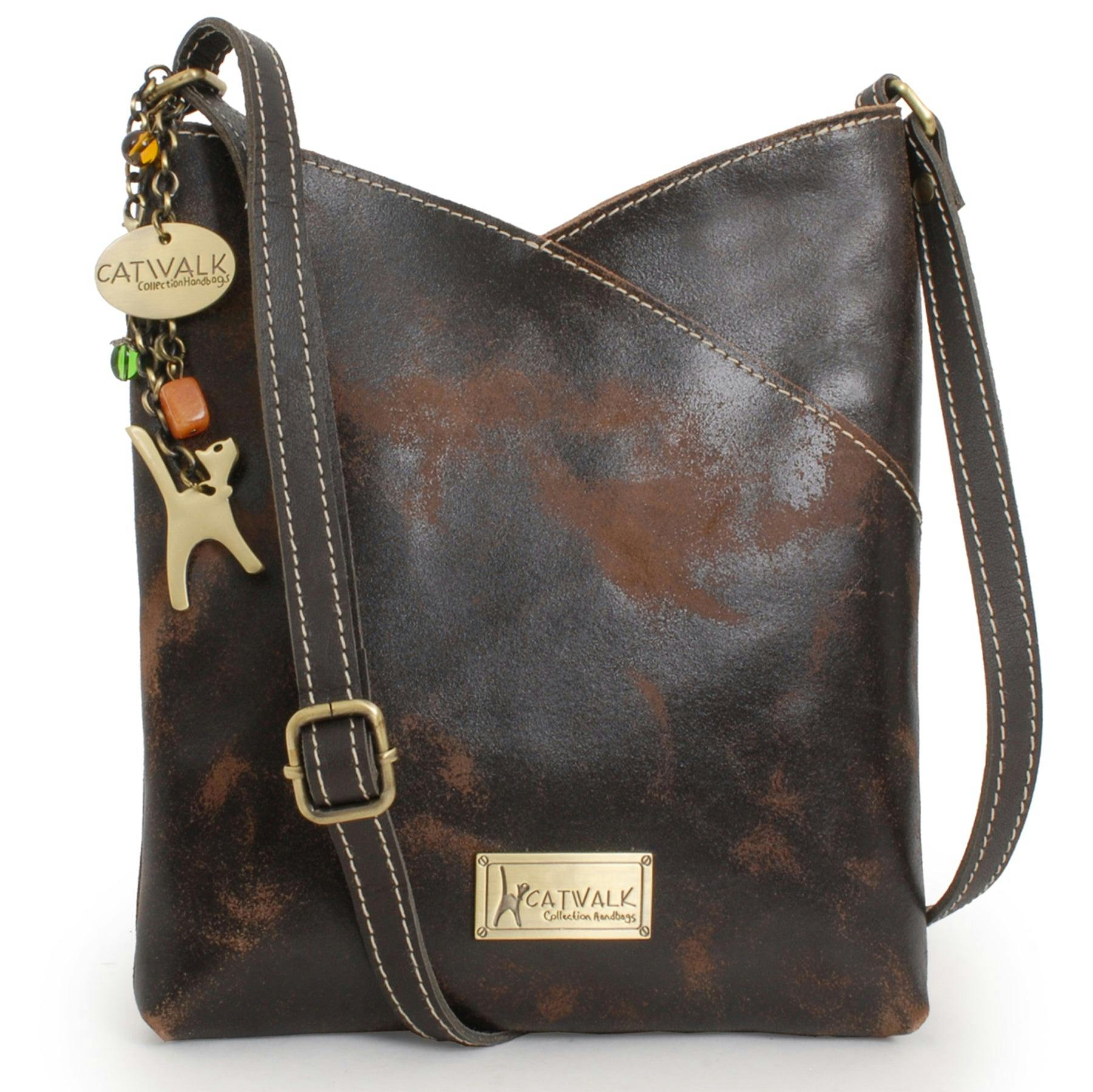 Catwalk Collection Handbags Brown Flora - Crossbody Bag