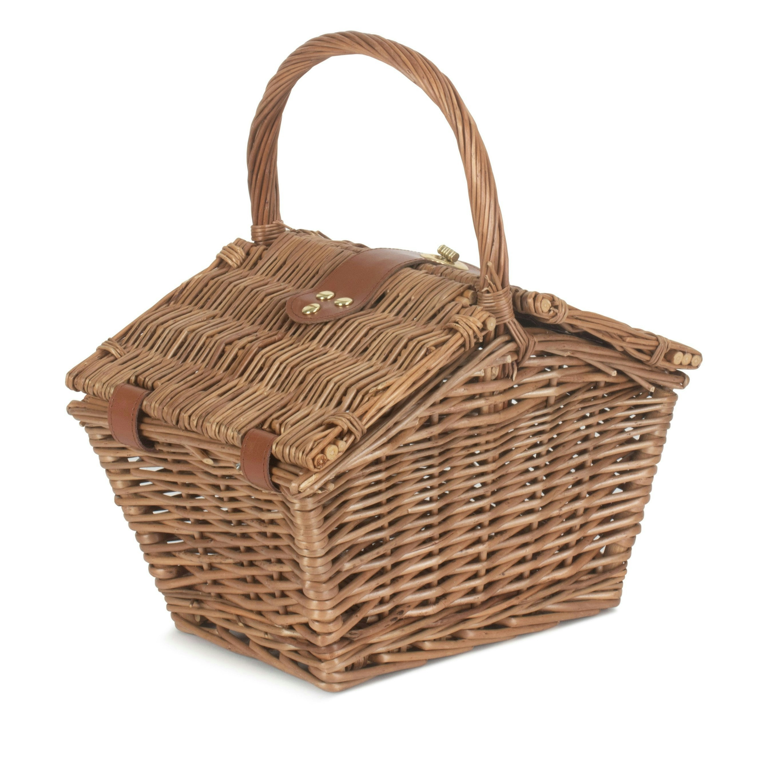 Red Hamper Red/Brown Hamper Elegant 28Cm Wicker Picnic Basket - Wicker - 1 Small