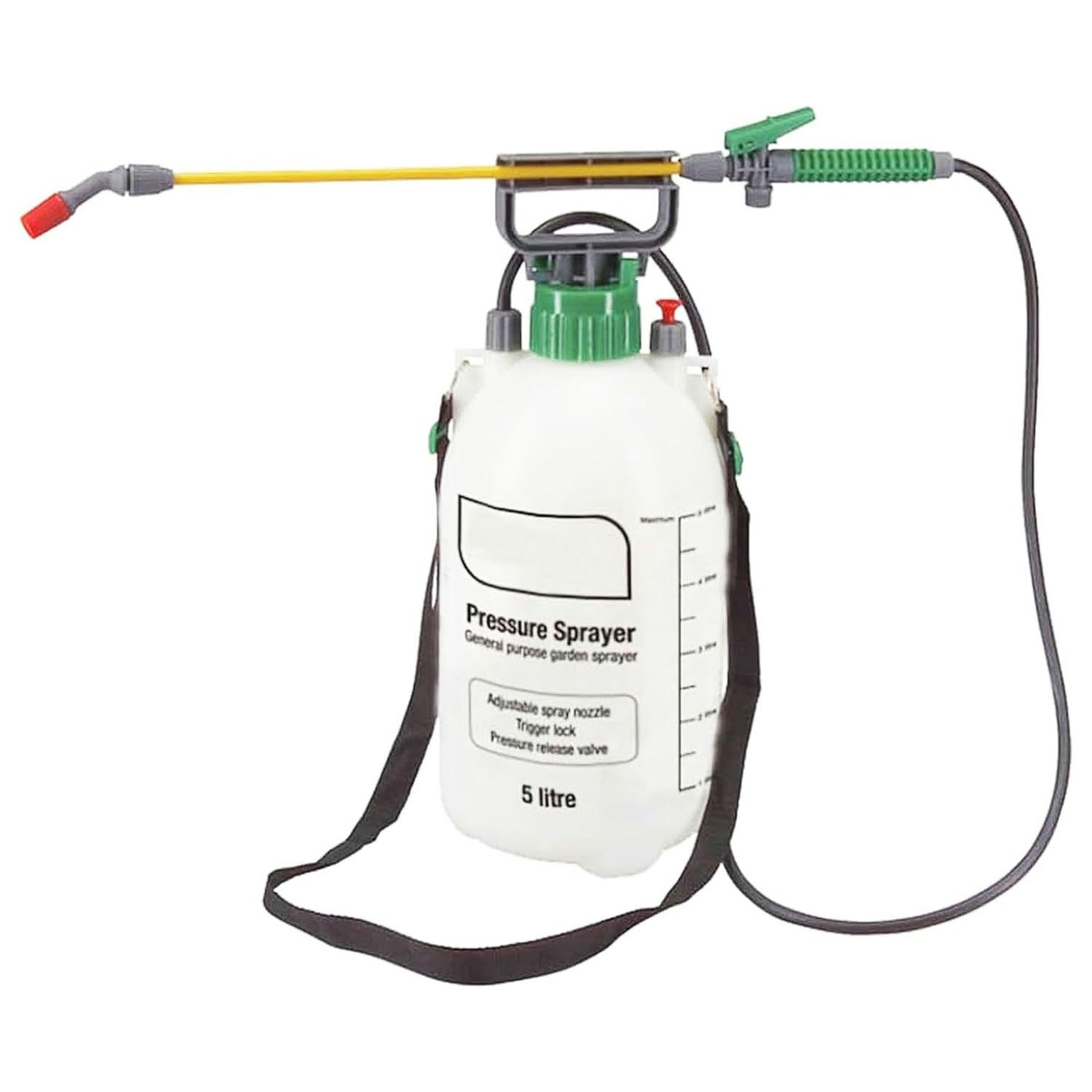 Rackhams 5 Litre Pump Action General Purpose Garden Pressure Sprayer Ideal For Pesticides & Insecticides Water Pump Sprayer