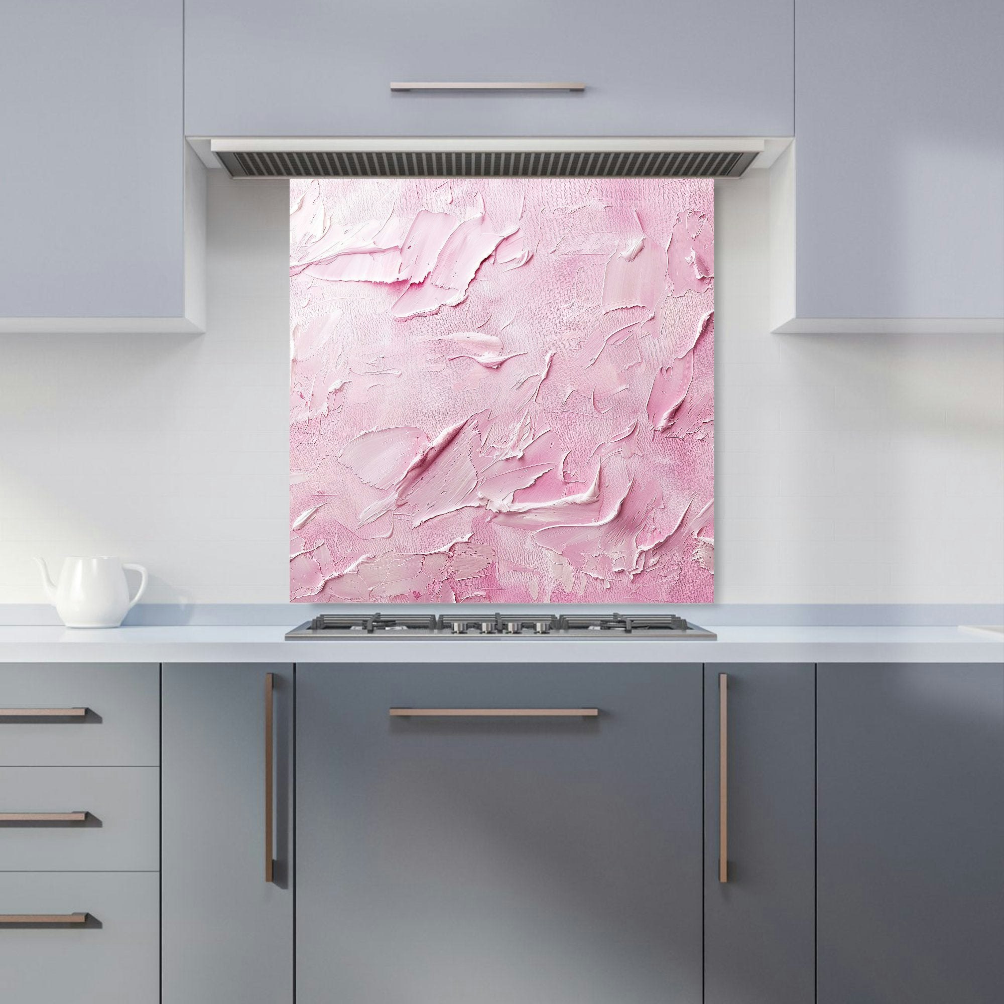 Warren Reed Pink - Designer Baby Textured Effect Kitchen Splashback - W600mm X H600mm