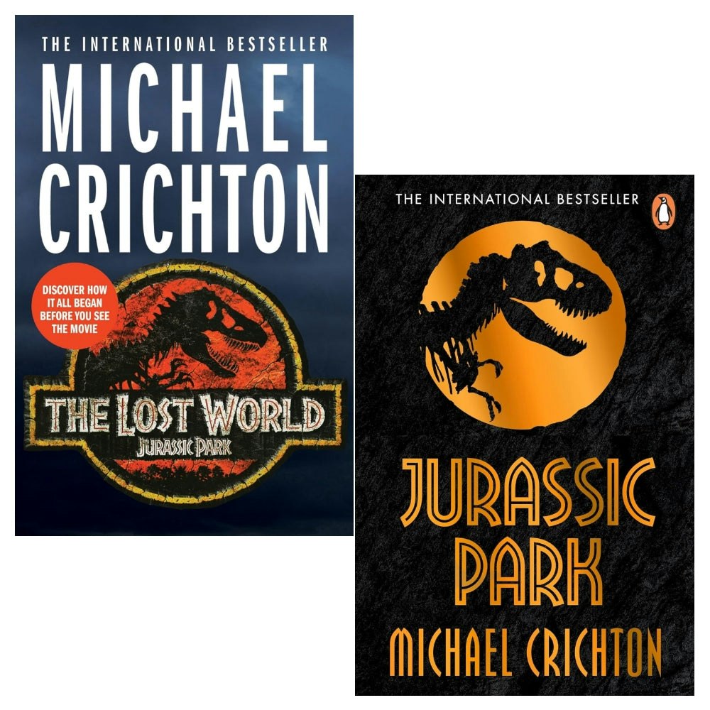 Arrow Jurassic Park, The Lost World: Jurassic Park Collection Books Set By Michael Crichton Size 2