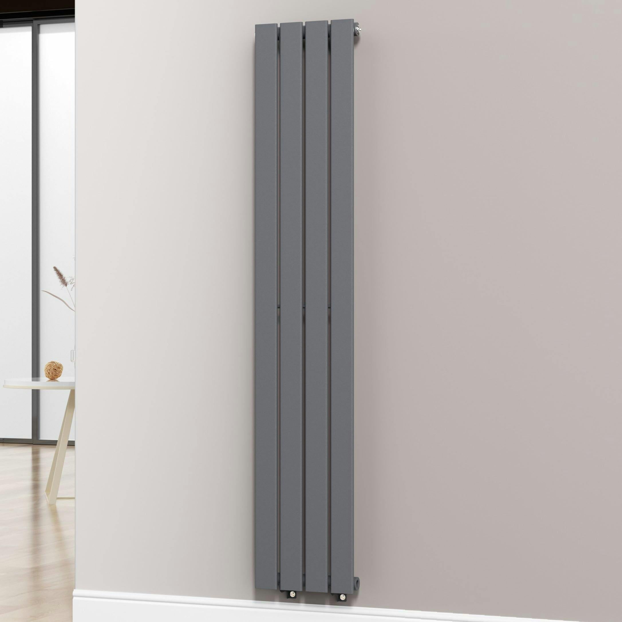 Myhomeware Anthracite/Gray 300 X 1600 Mm Modern Vertical Flat Panel Designer Radiator Single Panel Radiator Heater