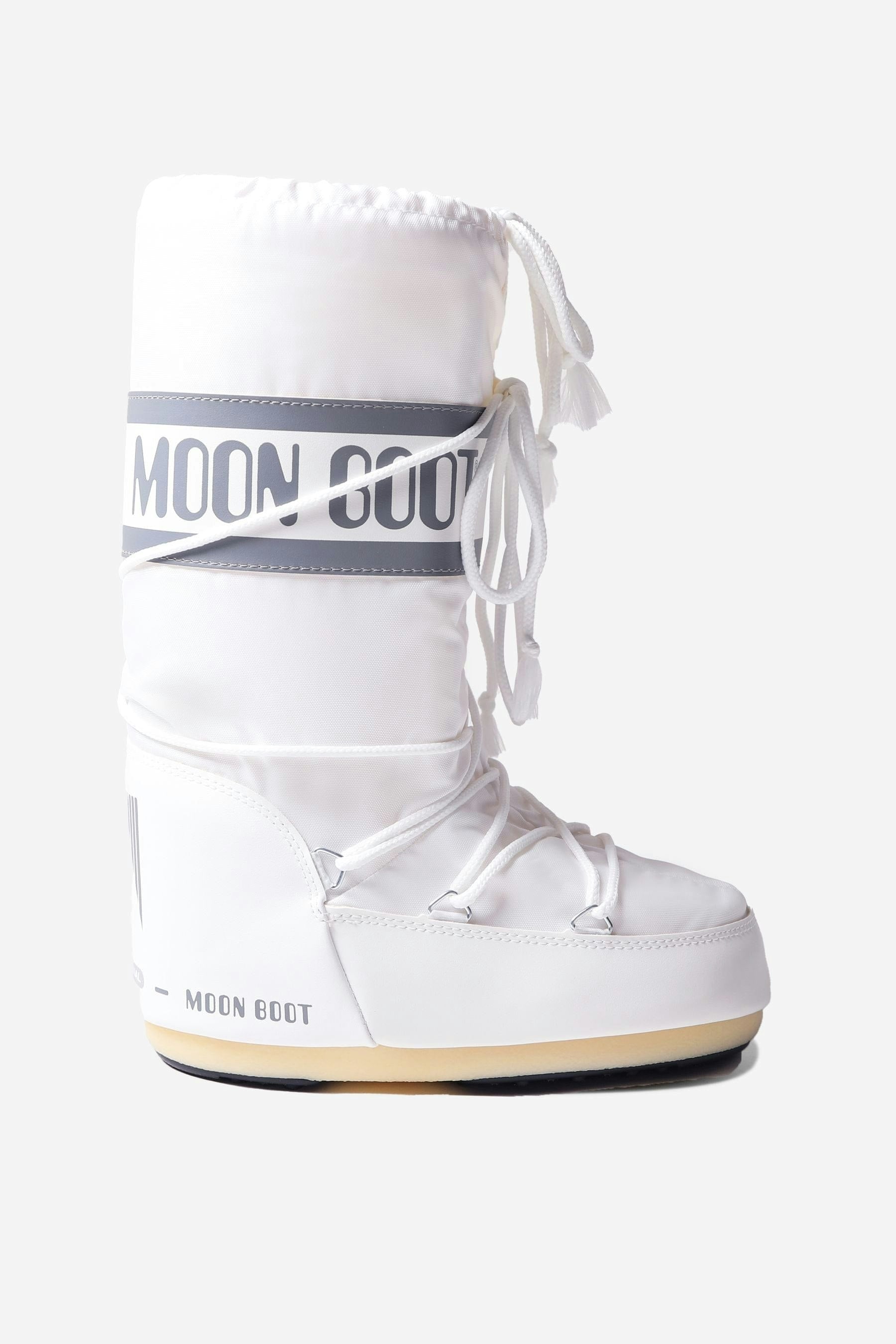 Moon Boot White Kids Icon Nylon Snow Boots In - Eu 27 - 30