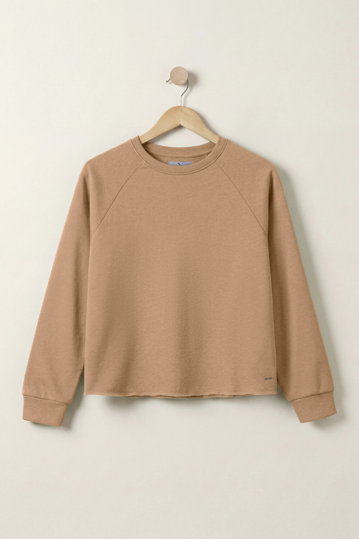 Enorsia Women's Brown Raw Edge Sweatshirt - 14 - 55% Cotton, 45% Polyester