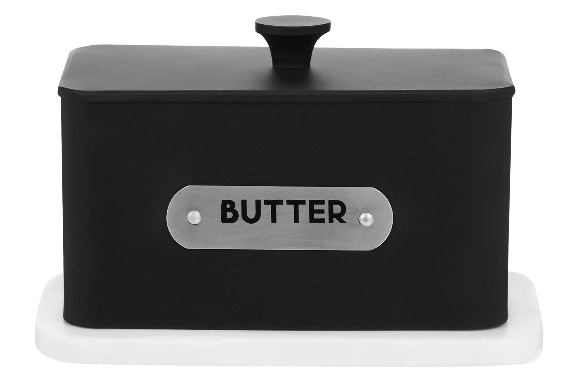 Rackhams Black/White/Silver Liberty Butter Dish - Image 3