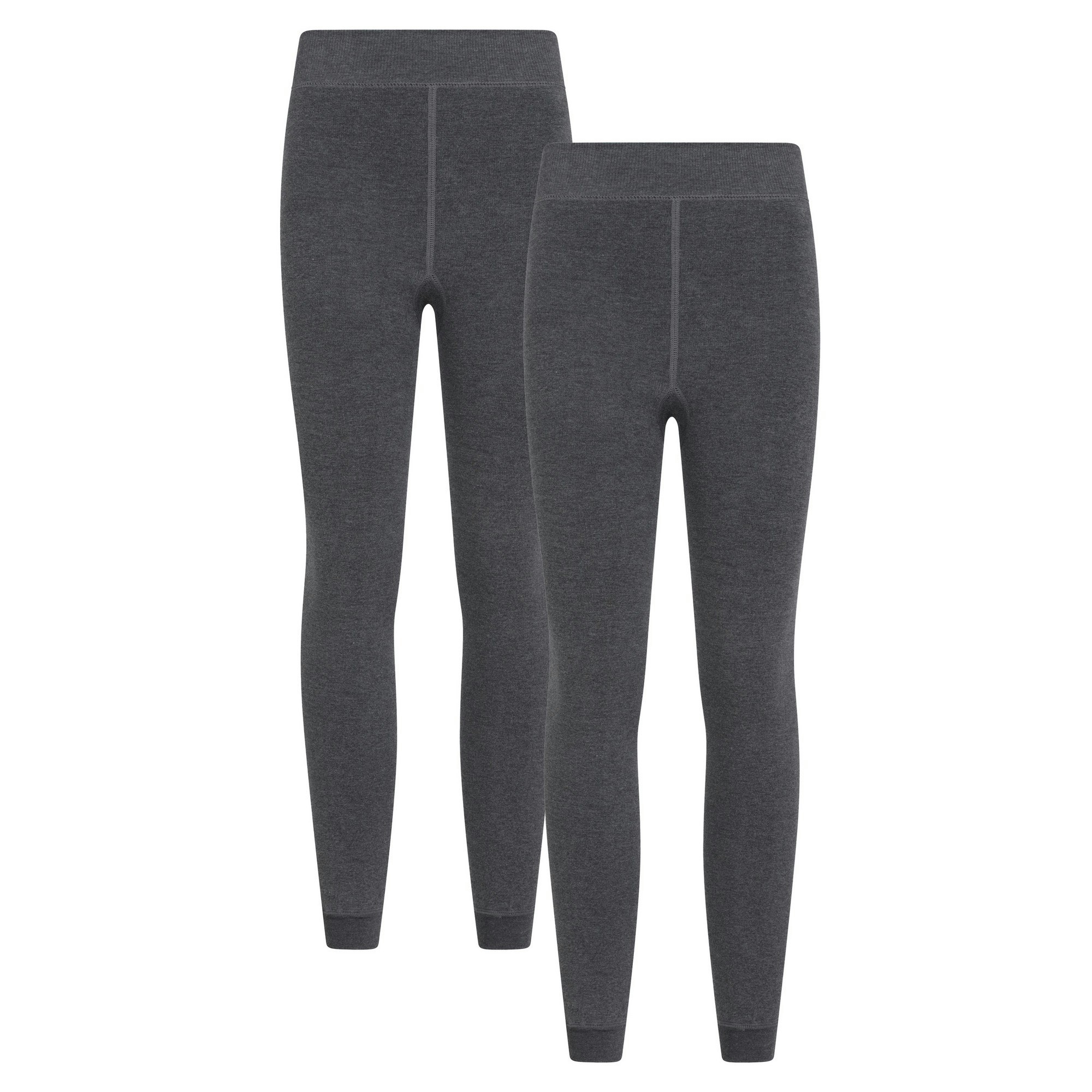 Mountain Warehouse Women's Fleece Lined Thermal Leggings (Pack Of 2) - Charcoal - Charcoal Large