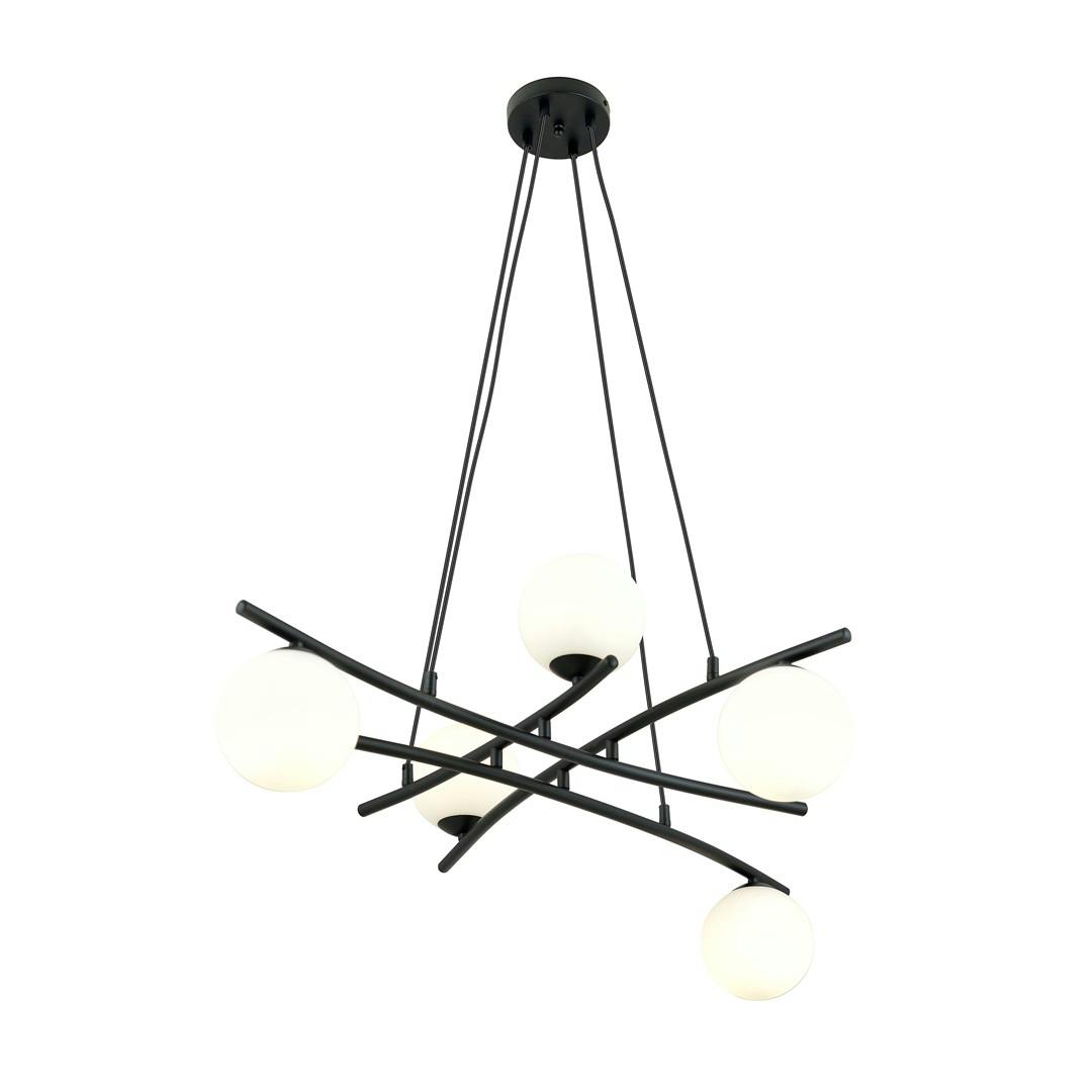 Emibig Black/White Essa Pendant Lamp 5 X E14 With Shade