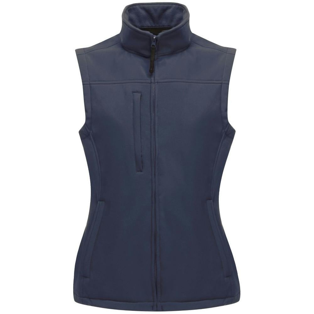 Regatta Women's / Flux Softshell Bodywarmer / Sleeveless Jacket (Water Repellent & Wind Resistant) - Navy/Navy - 16 - Navy/Navy - 100% Softshell