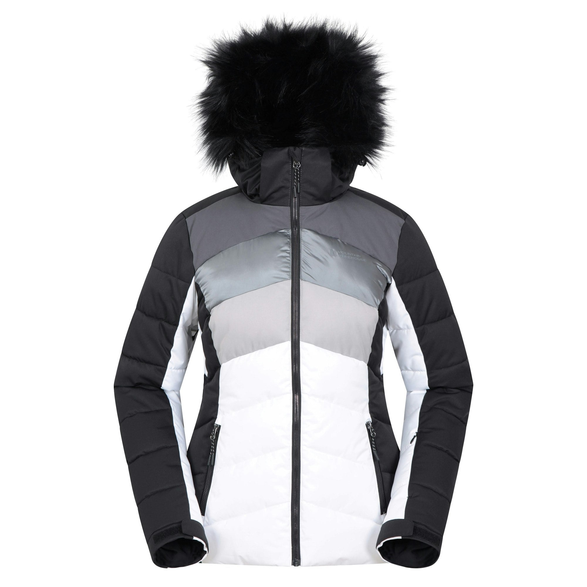 Mountain Warehouse Women's White/Black Cascade Padded Ski Jacket - 22 Uk