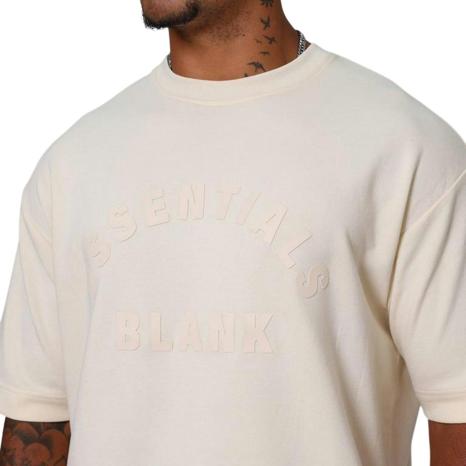 Blank Essentials Men's Arch Crew Neck T-Shirt - Summer Sand - Xl - Summer Sand - 100% Mixed