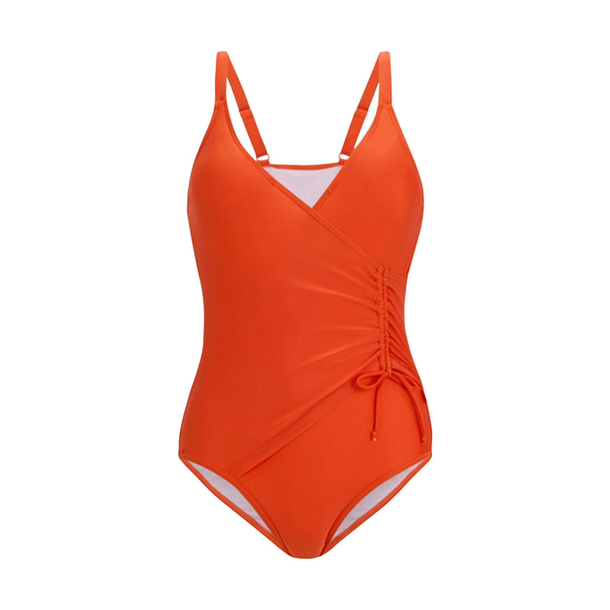 Regatta Women's Baylenne Plain One Piece Swimsuit - Tangerine Tango - 8 Uk - Tangerine Tango - 85% Recycled Polyester/15% Elastane