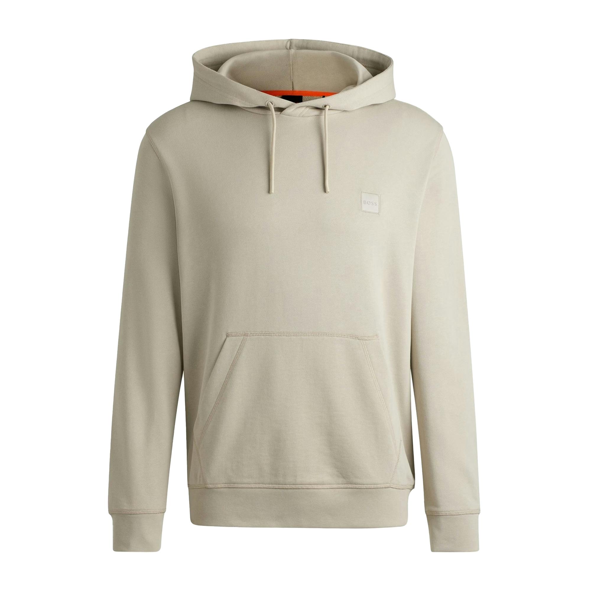 Boss Men's Light/Beige Wetalk Pullover Hoodie - M - 100% Cotton