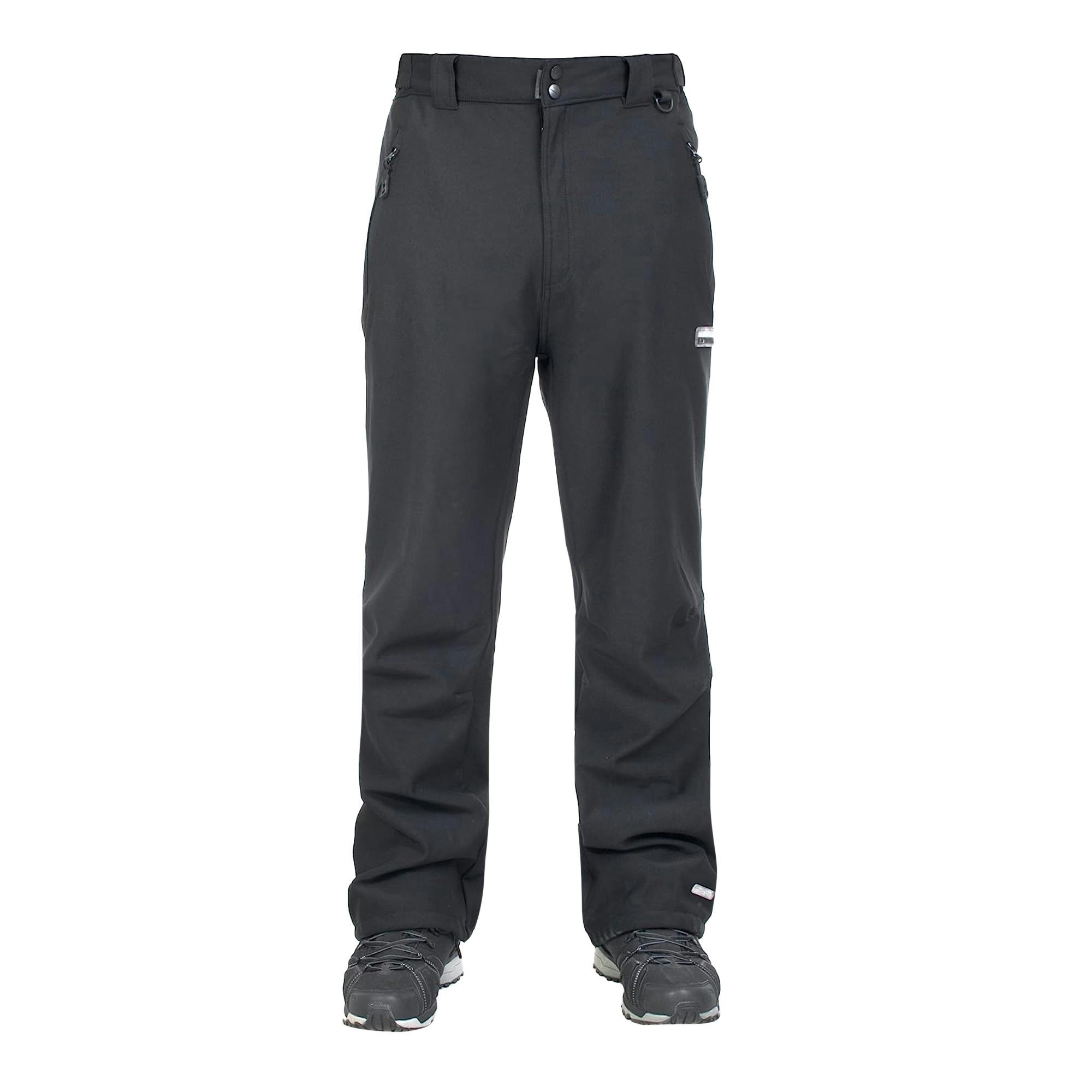 Trespass Men's Black Hemic Softshell Trousers - X - L - X - 94% Polyester/6% Elastane