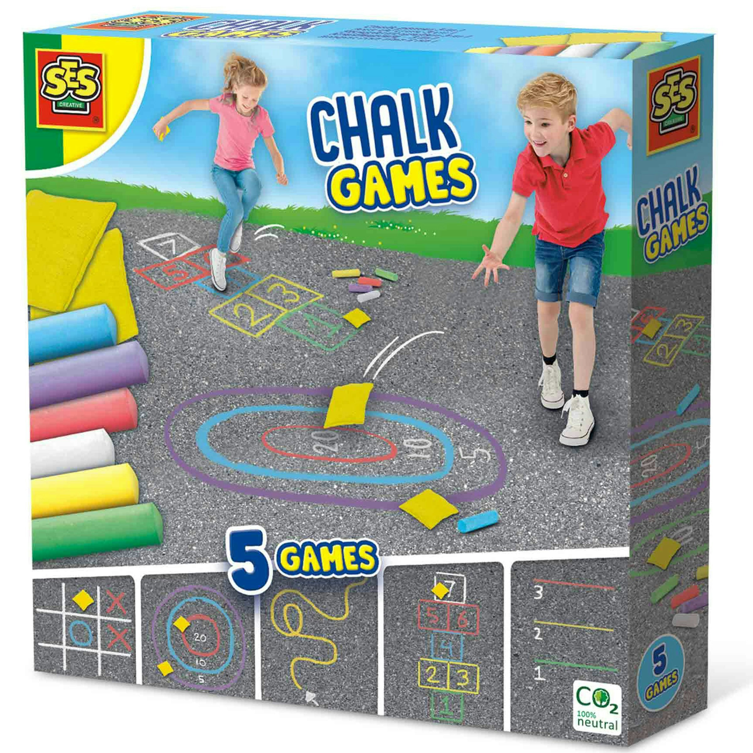 Ses Creative Chalk Games 5-In-1
